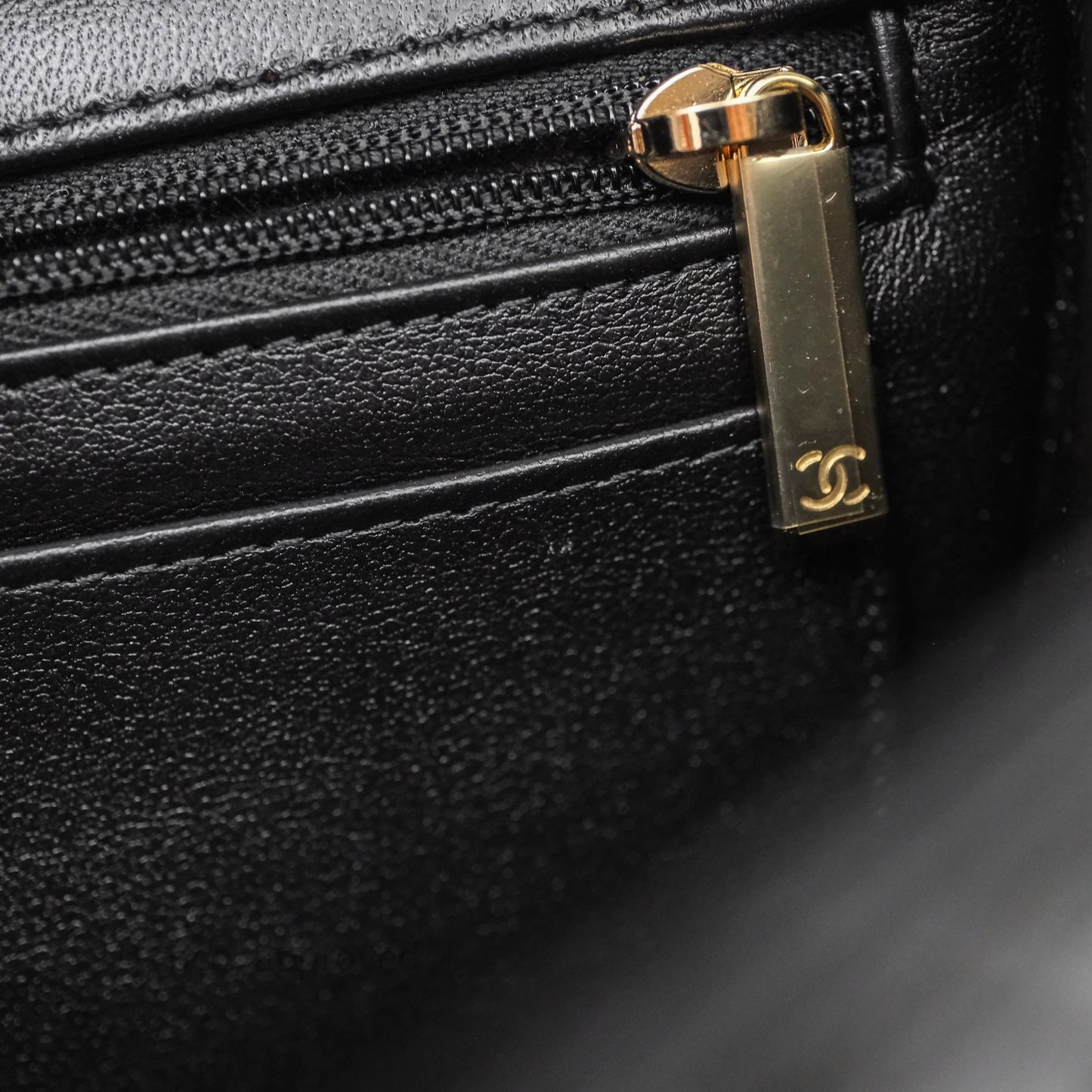 Chanel Quilted Mini Rectangular Black Lambskin Gold Hardware