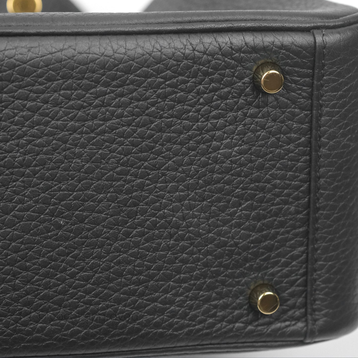 Hermès Mini Lindy 20 Noir 89 Clemence Gold Hardware