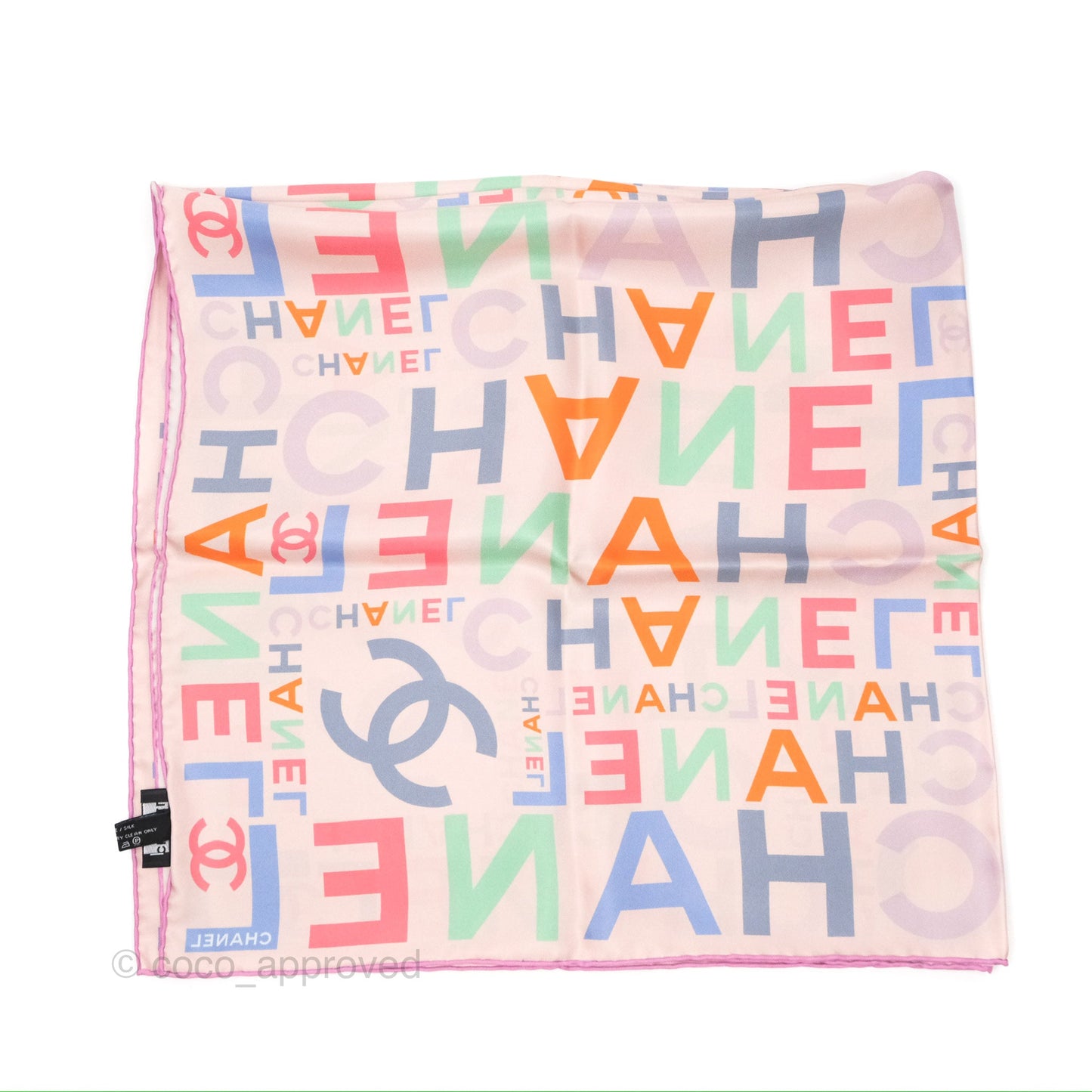Chanel CC Logo Silk Square Scarf 90