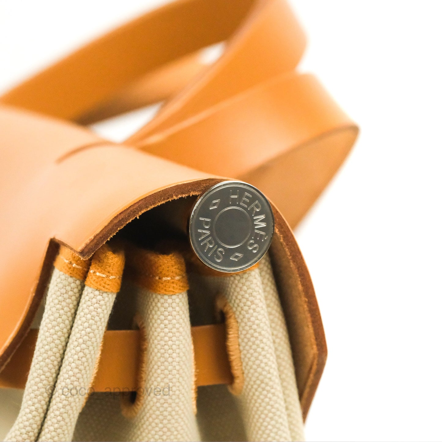 Hermès Herbag Zip 31 Retourne Natural Canvas Palladium Hardware