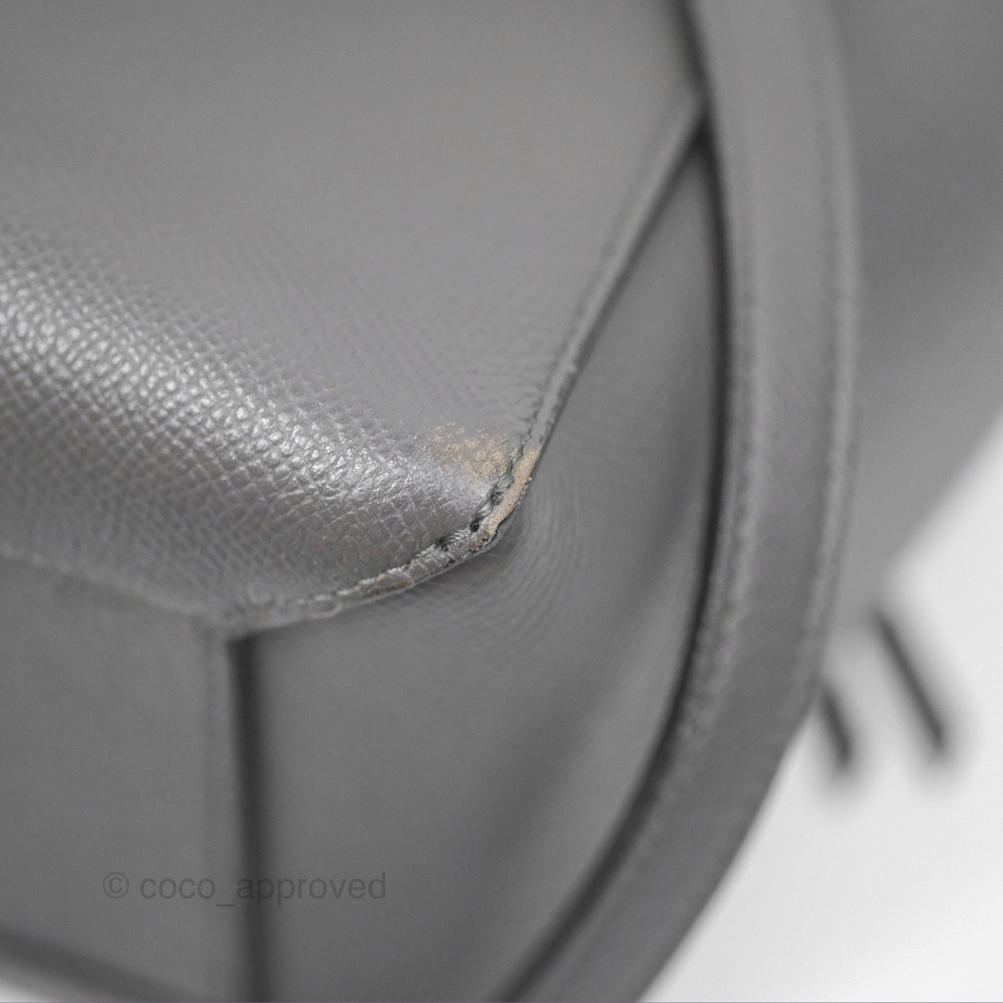 Celine Micro Belt Bag Grey Grained Calfskin Gold Hardware