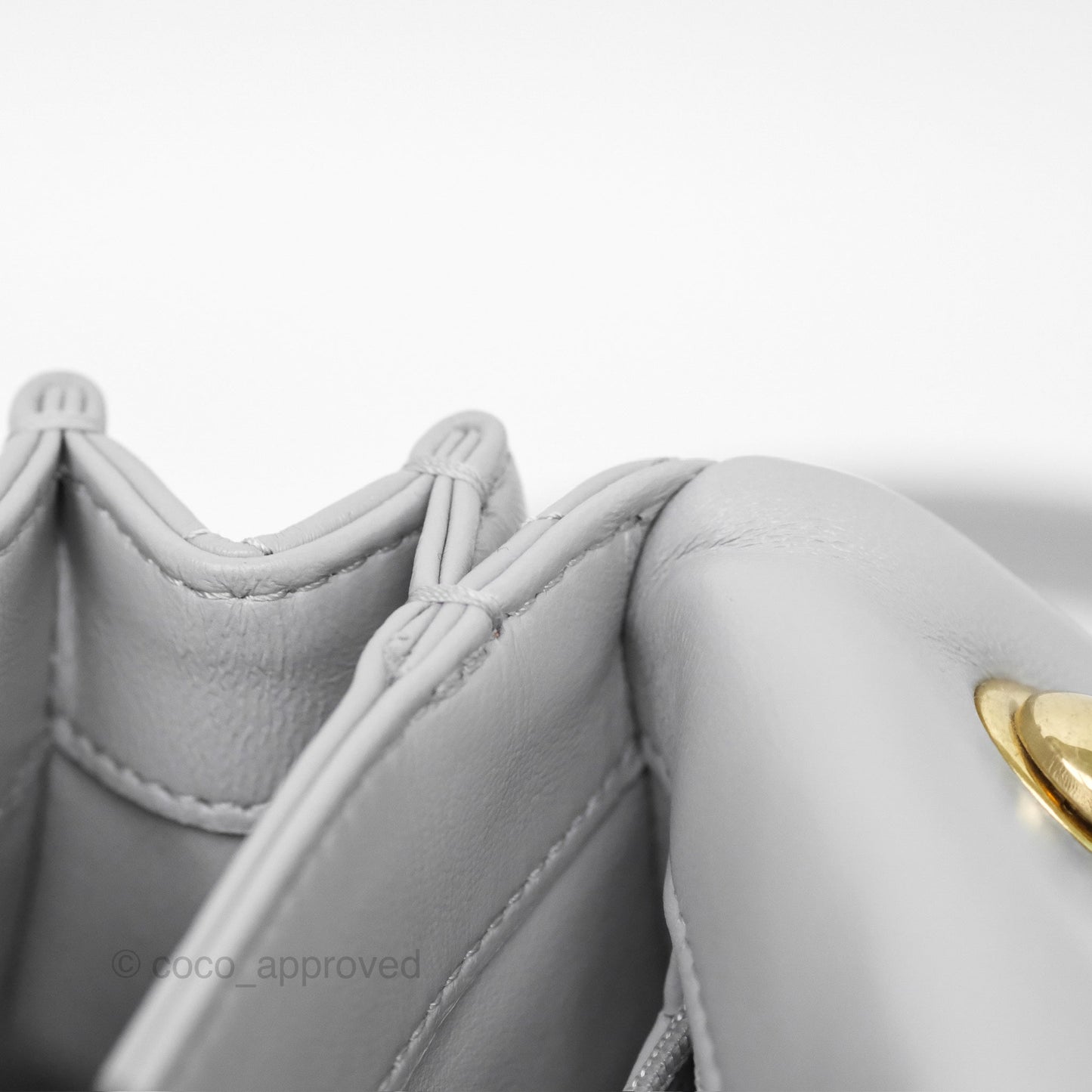 Chanel Medium Color Match Flap Grey Lambskin Aged Gold Hardware 22A