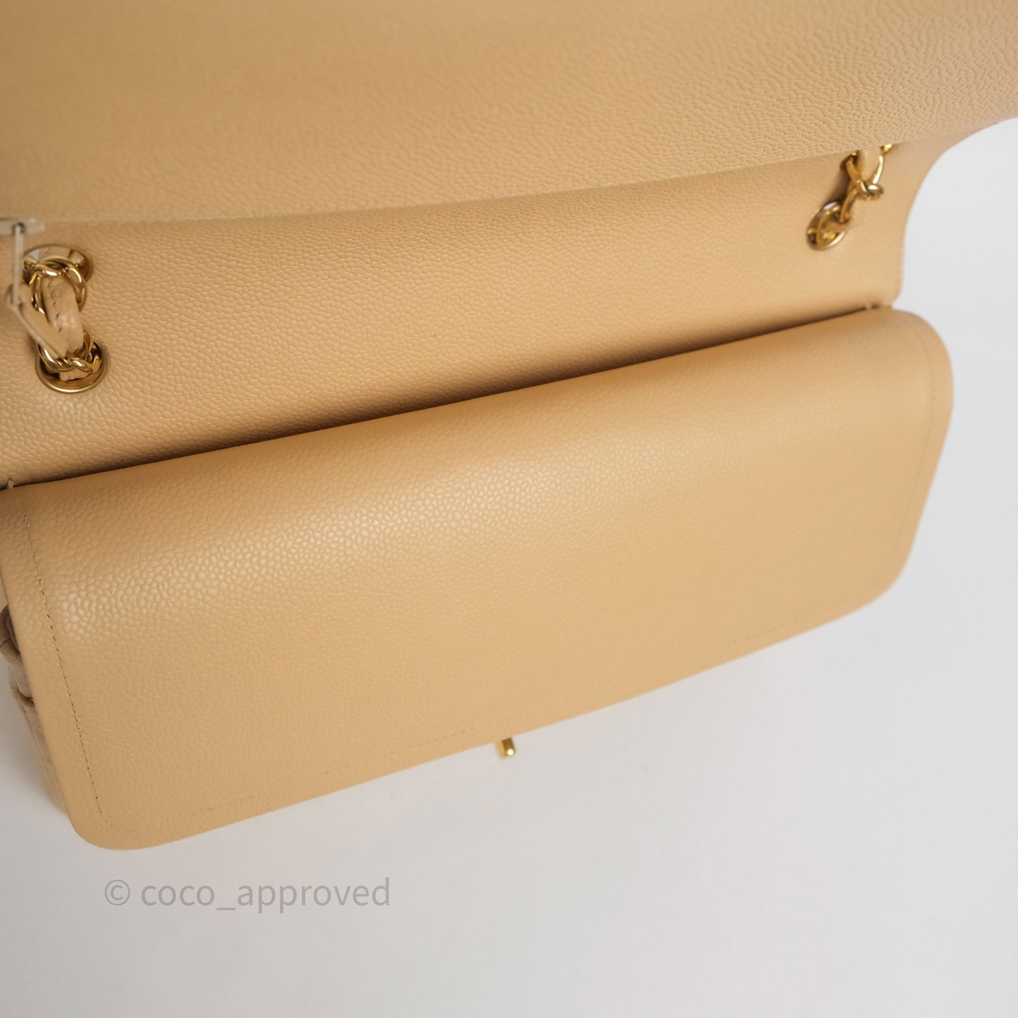 Chanel Jumbo Double Flap Beige Caviar Gold Hardware⁣⁣