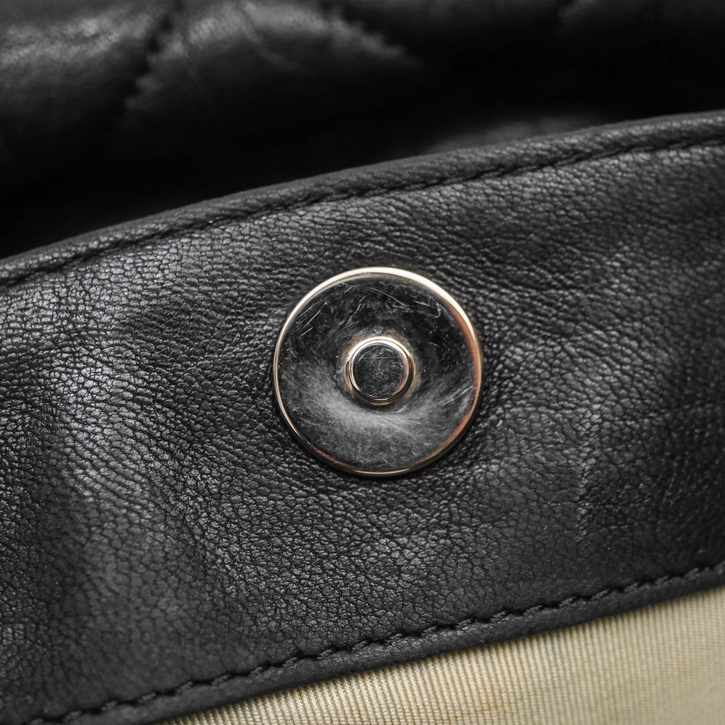 Chanel Chain Around Calfskin Hobo Black Silver Hardware