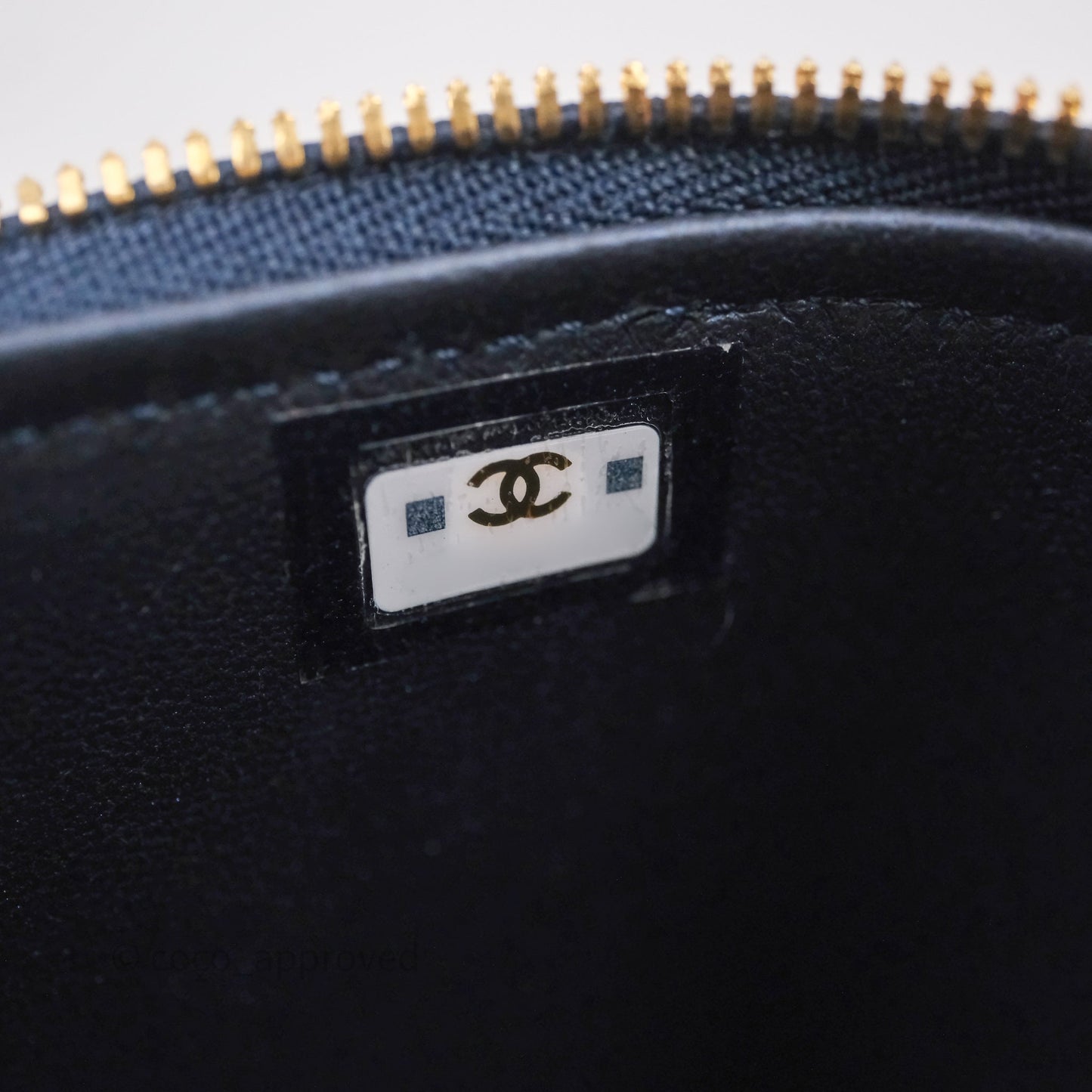 Chanel Top Handle Vanity Irdescent Navy Lambskin Gold Hardware