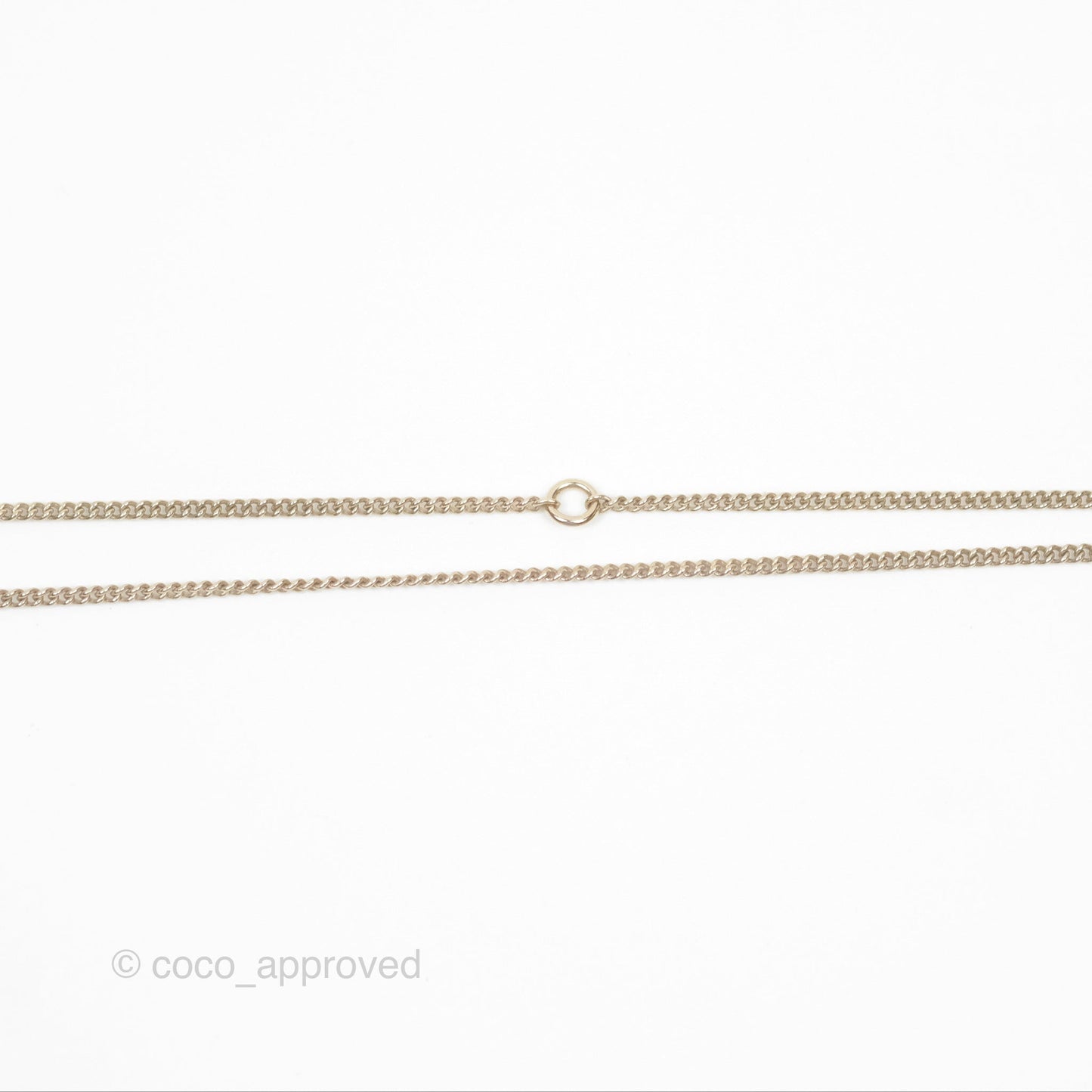 Chanel Crystal Pearl CC Drop Necklace Gold Tone 18B