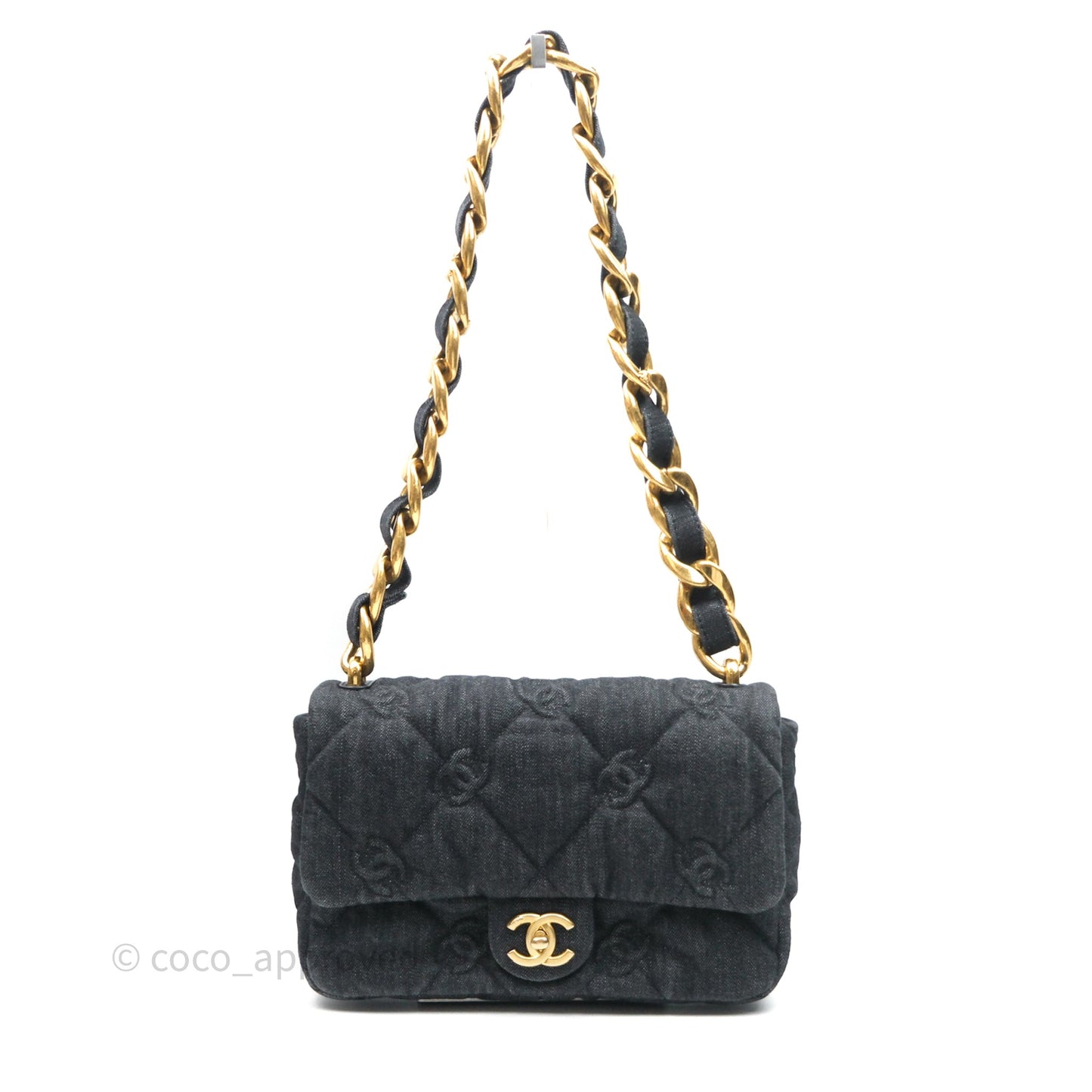Chanel Medium Funky Town Flap Denim Aged Gold Hardware 22S