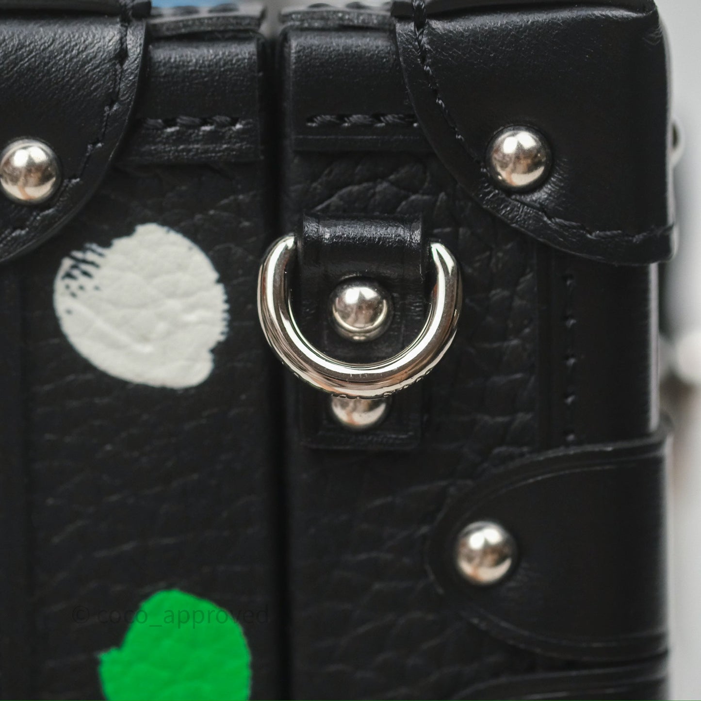 Louis Vuitton x Yayoi Kusama Petite Malle In Black Silver Hardware