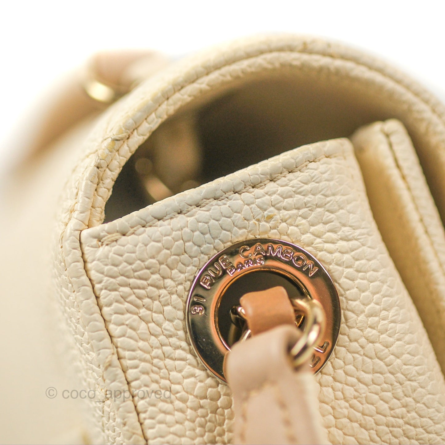 Chanel Medium CC Cuba Flap Bag Ivory Caviar Light Gold Hardware