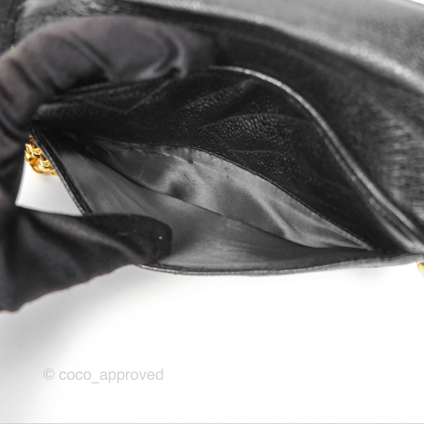Chanel Vintage Small Camera Bag Black Caviar Gold Hardware