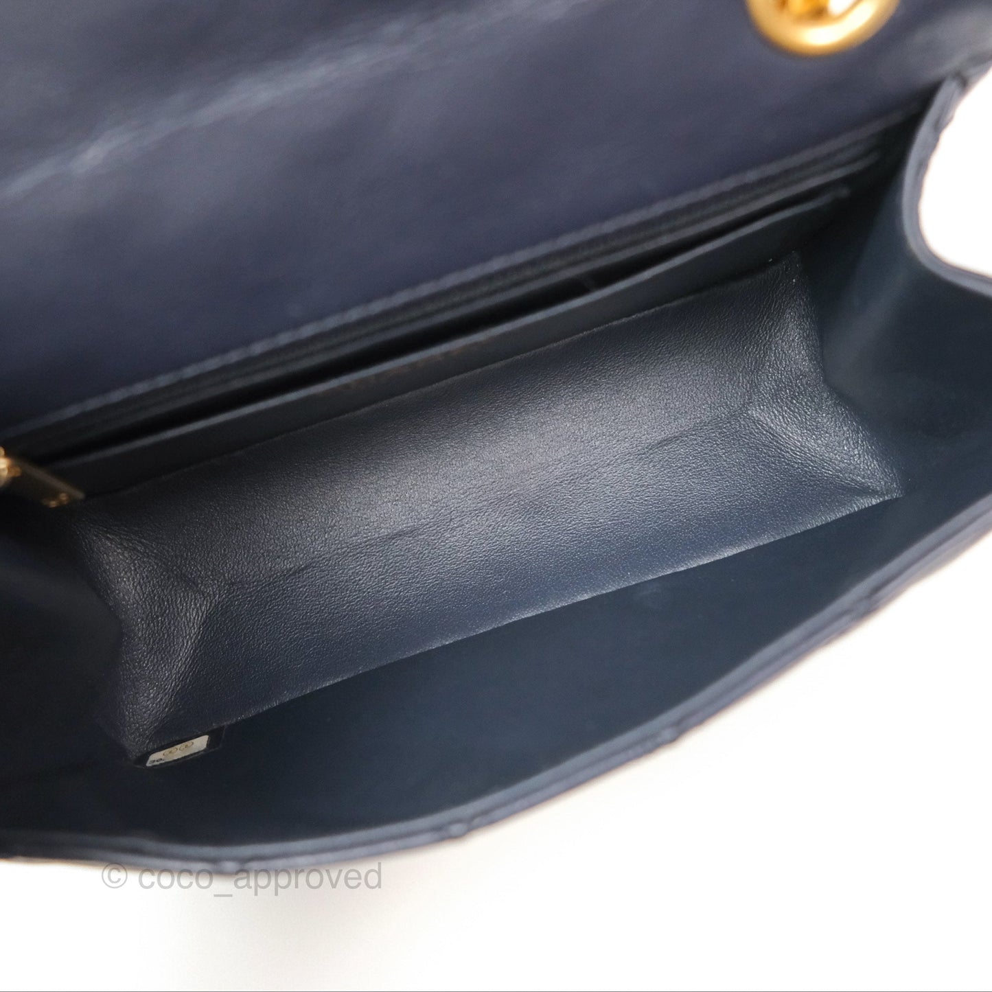 Chanel Mini Reissue 224 Navy Aged Calfskin Aged Gold Hardware