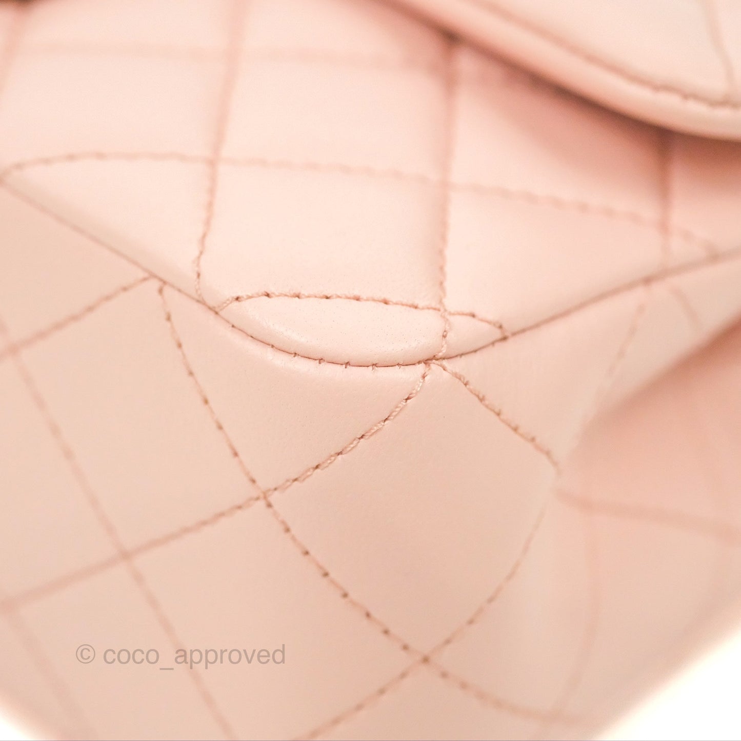 Chanel Pearl Crush Mini Rectangular Light Pink Lambskin Aged Gold Hardware