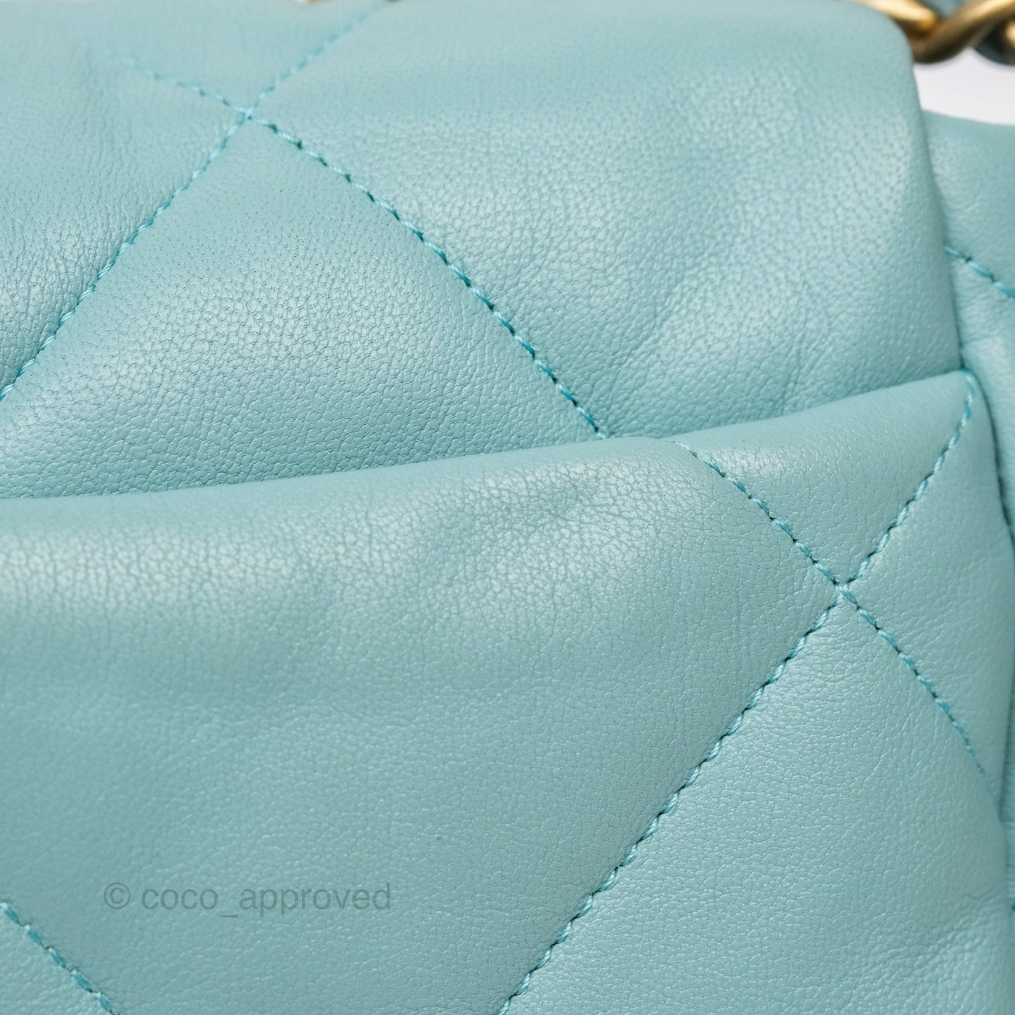 Chanel 19 Small Tiffany Blue Mixed Hardware