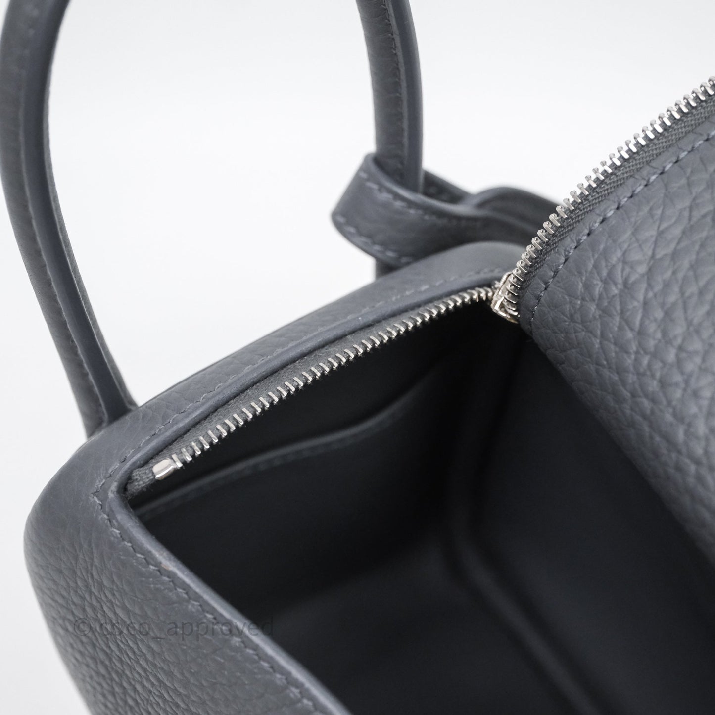 Hermès Mini Lindy II 85 Ardoise Clemence Palladium Hardware