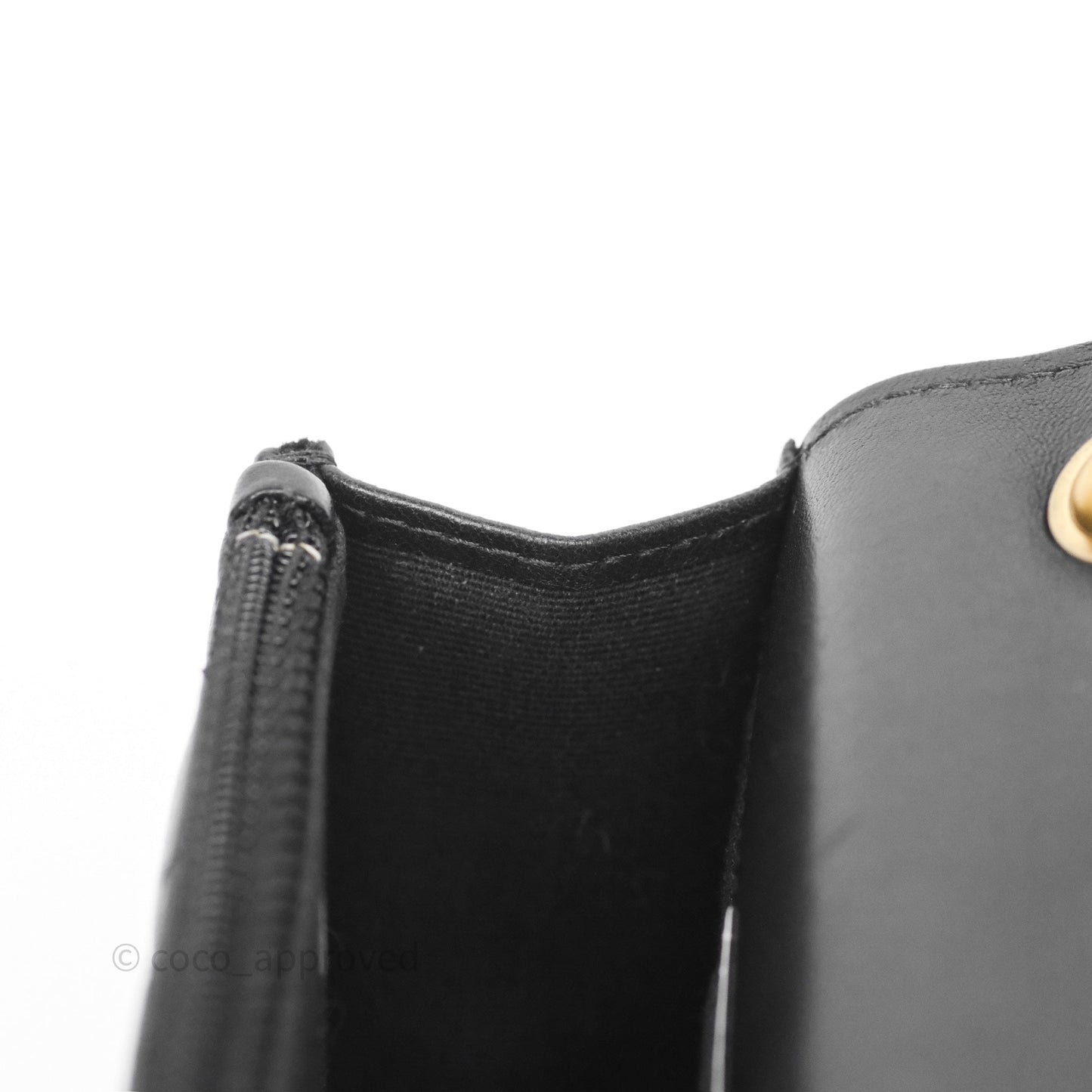 Chanel All Slide Adjustable Chain Phone Holder WOC Black Lambskin
