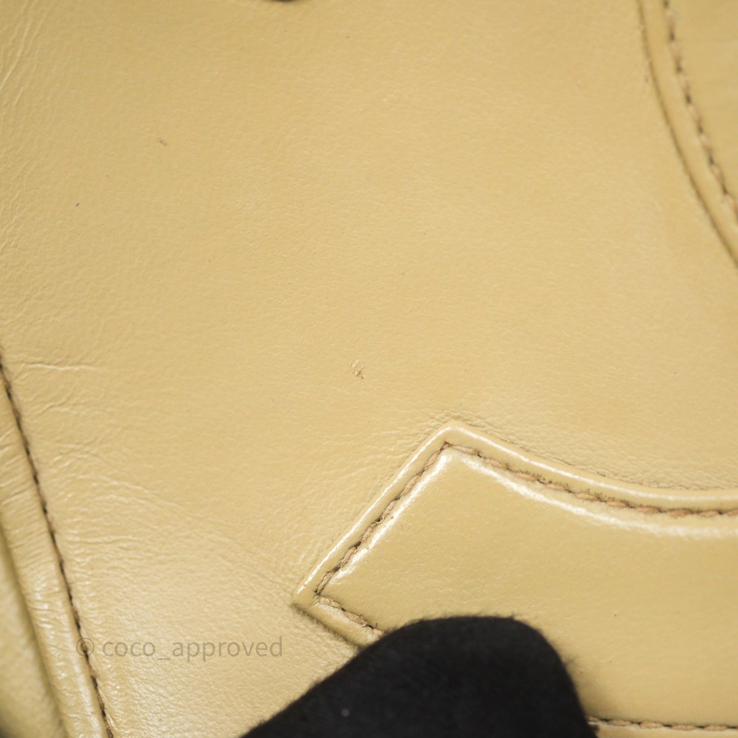 Chanel Vintage CC Flap Bag Beige Lambskin Gold Hardware