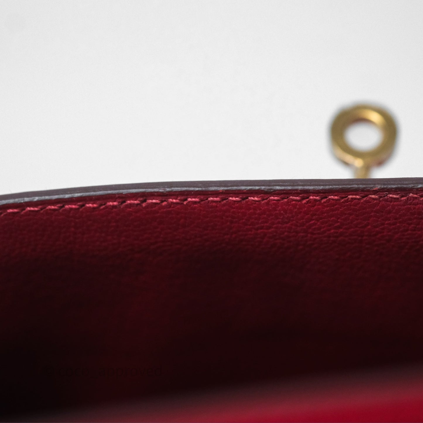 Hermès Sellier Kelly 25 Rouge Casaque Q5 Epsom Gold Hardware