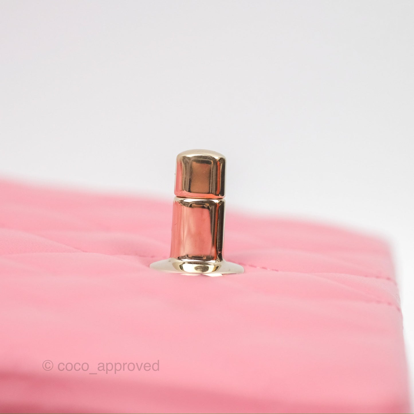Chanel Top Handle Mini Rectangular Flap Bag Pink Lambskin Gold Hardware