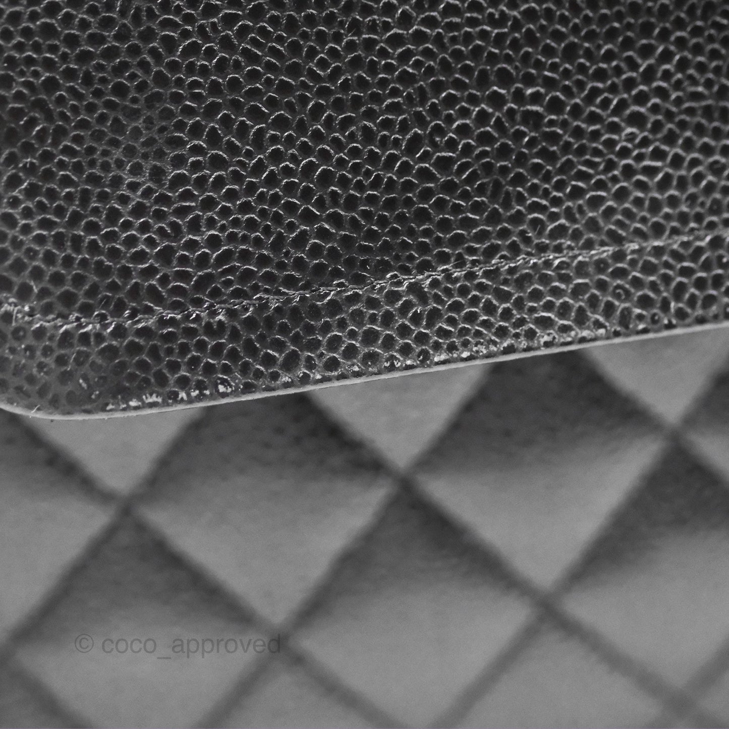 Chanel Classic M/L Medium Flap Quilted Black Caviar Silver Hardware