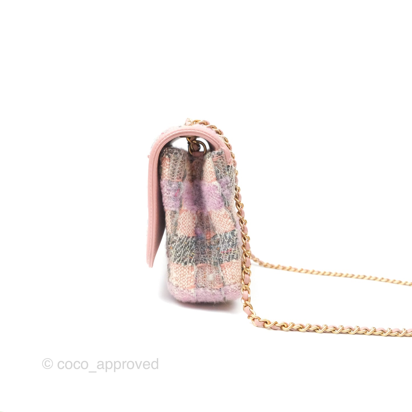 Chanel Small CC Filigree Flap Pink Tweed