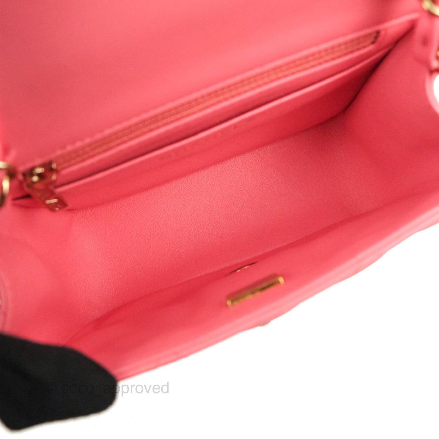 Chanel Mini Square Flap Pink Lambskin Gold Hardware