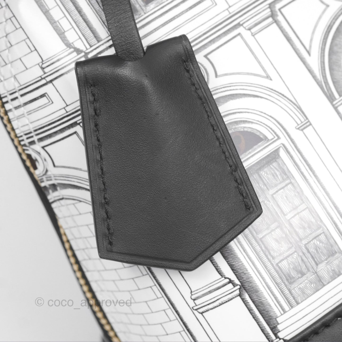 Louis Vuitton Alma BB Fornasetti Handbag Patent Calfskin