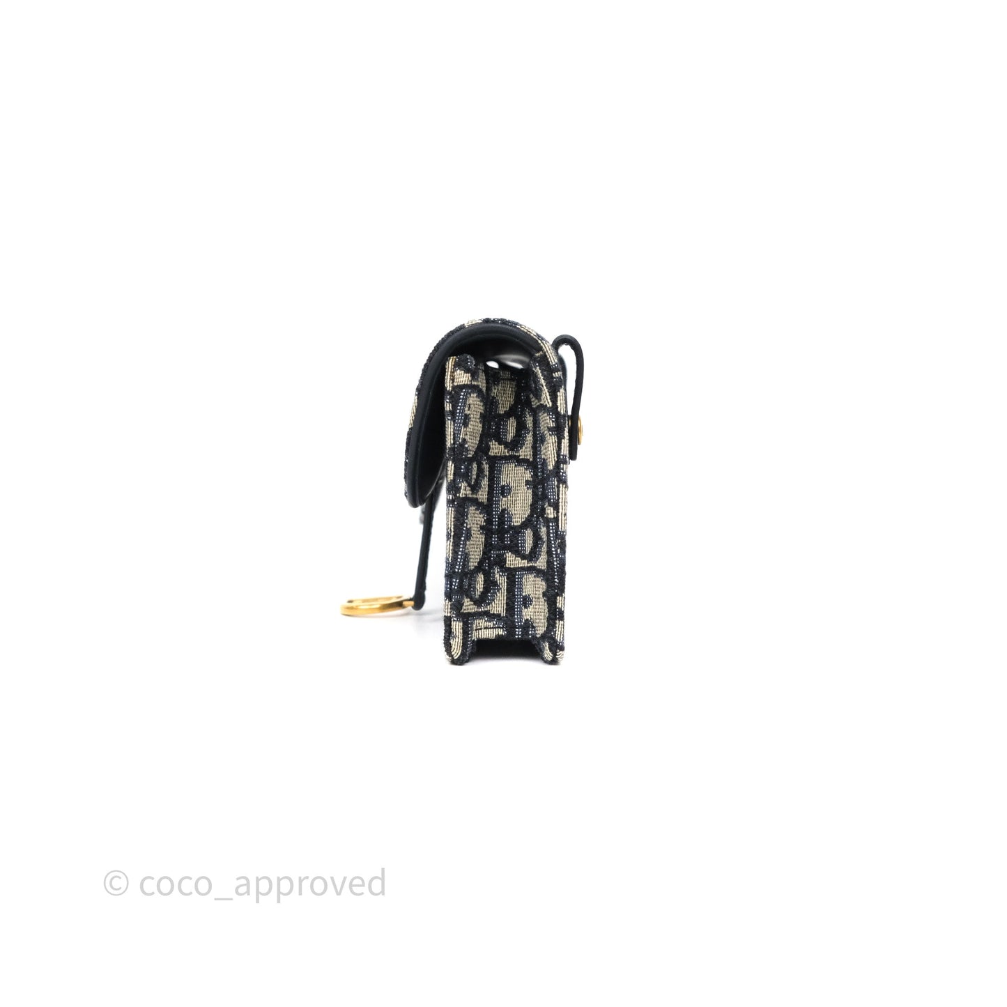 Christian Dior Blue Dior Oblique Jacquard Saddle Belt Pouch