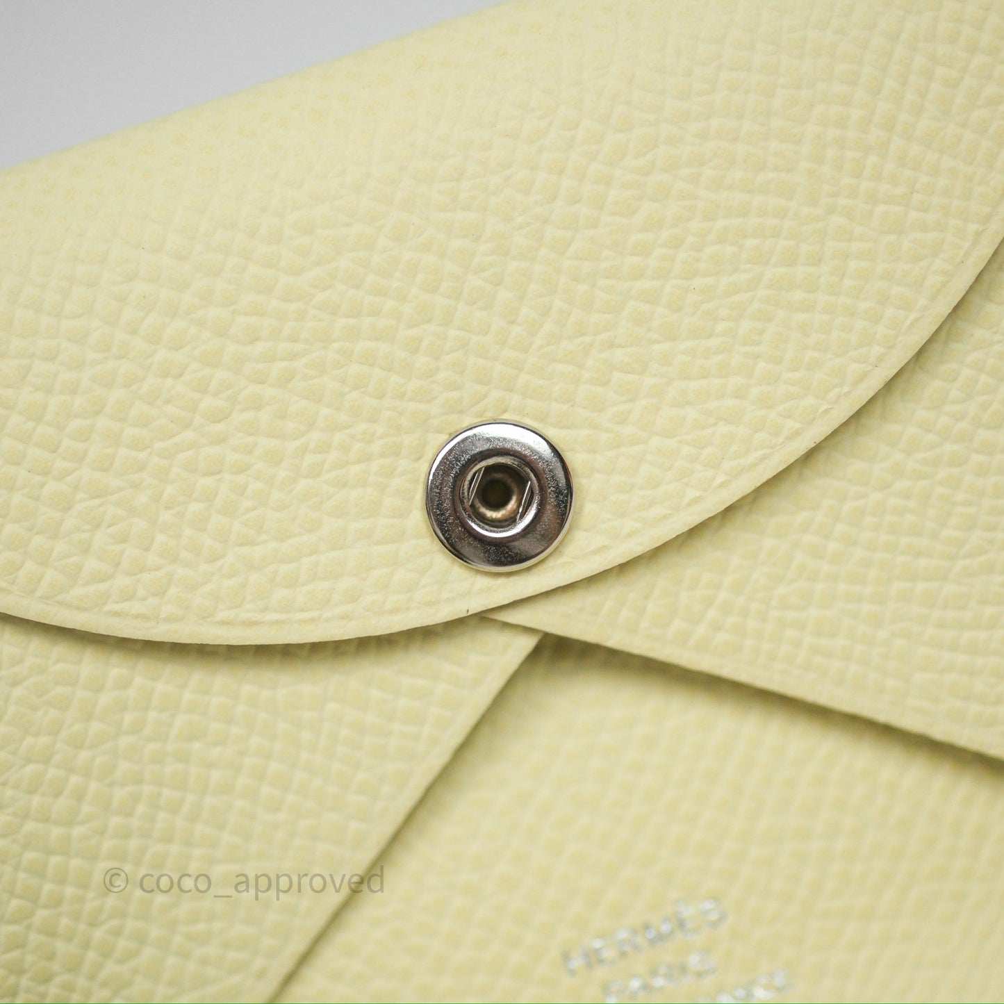 Hermès Calvi Card Holder Jaune Milton I8 Epsom