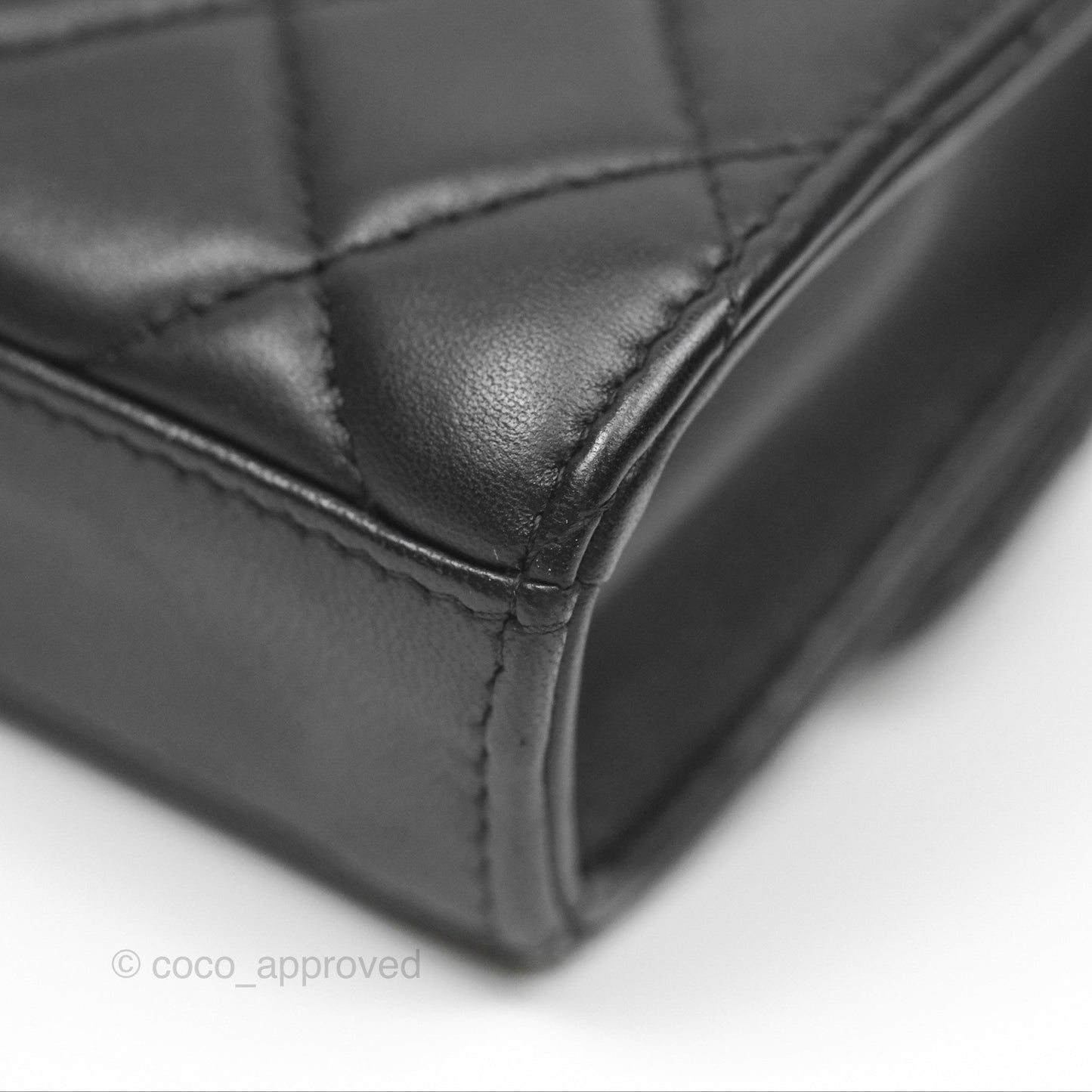 Chanel Mini Trendy CC Clutch With Chain Quilted So Black Lambskin