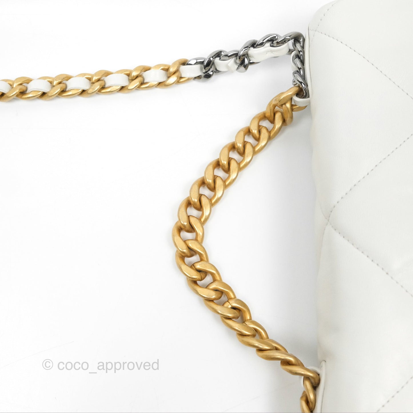 Chanel 19 Small Off White Mixed Hardware