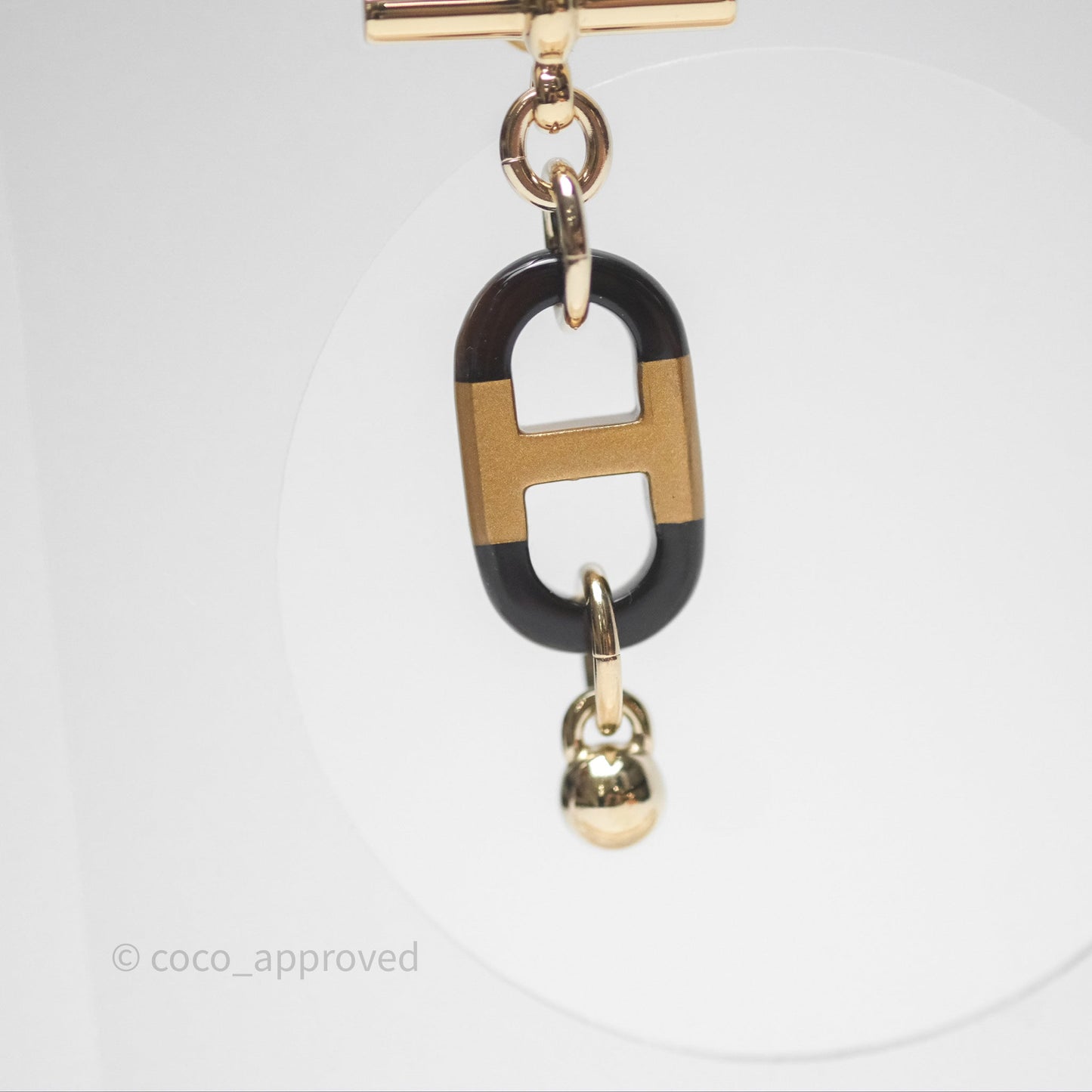 Hermès Sur Mer Earrings Small Model Black/ Gold Tone