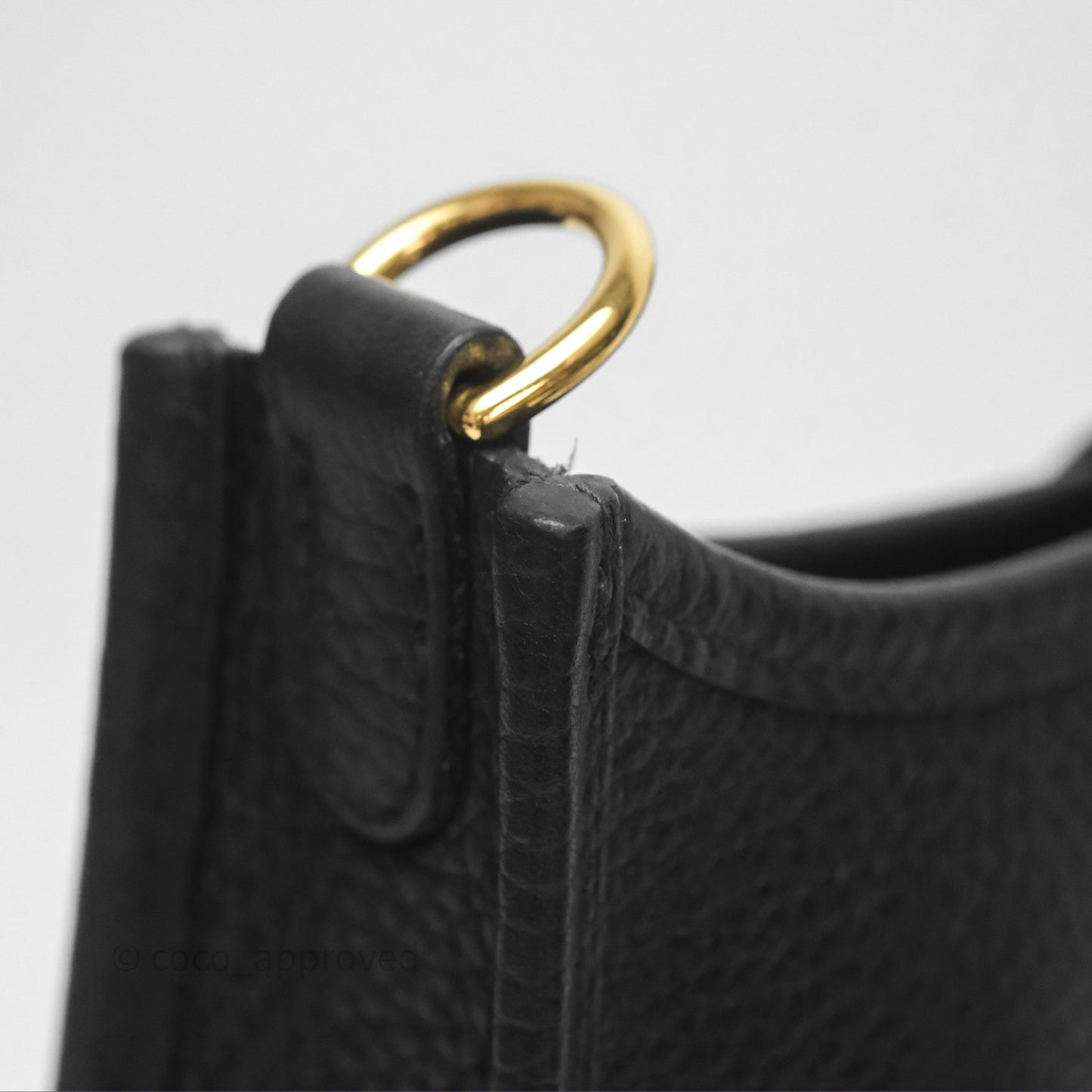 Hermès Mini Evelyne 16 Noir 89 Clemence Gold Hardware