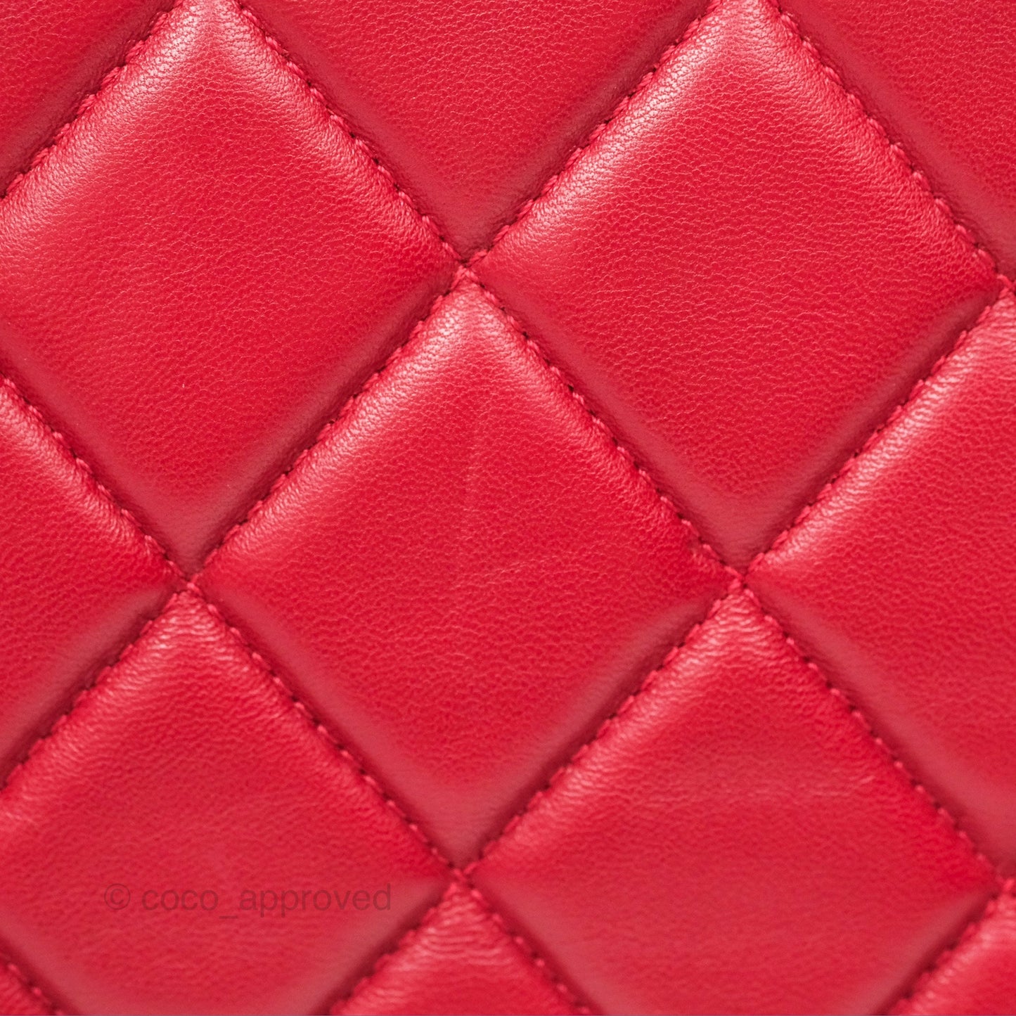 Chanel Tote Bag Red Lambskin Aged Gold Hardware