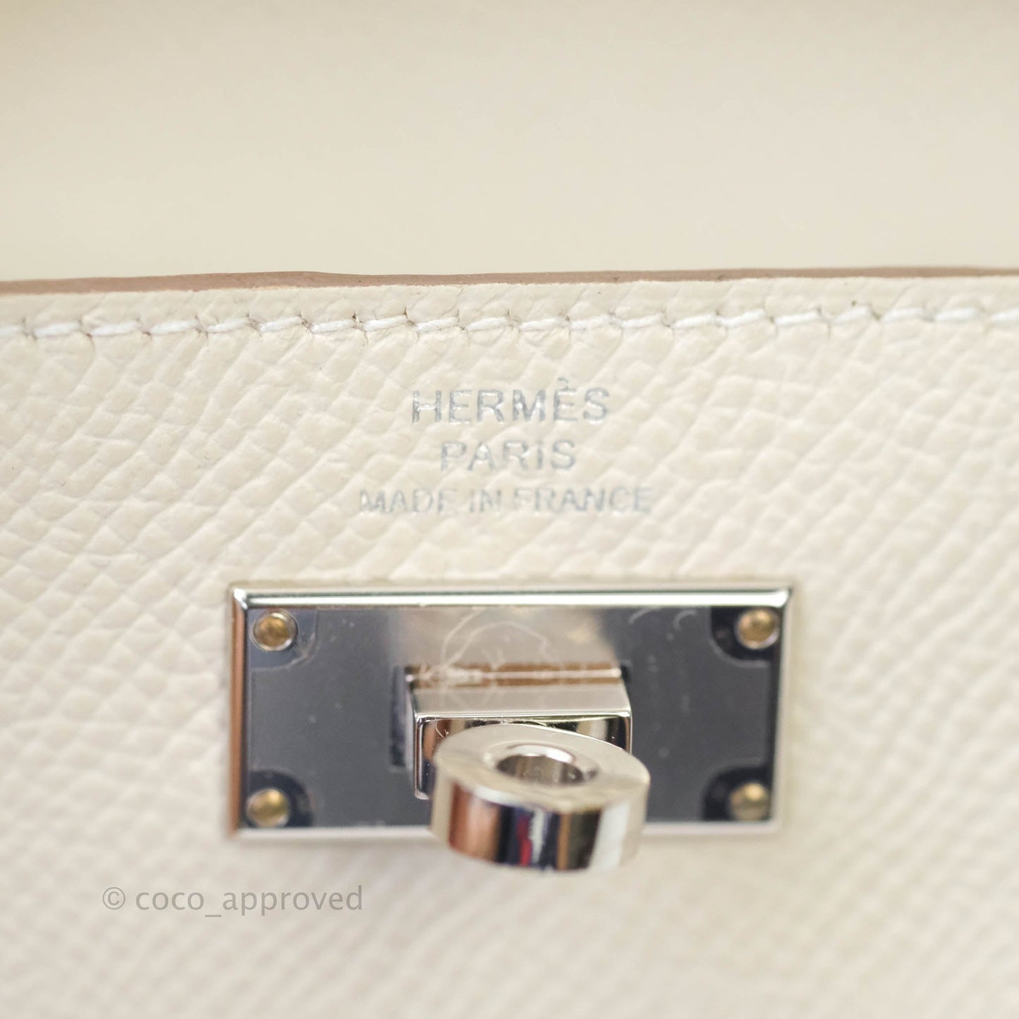 Hermès Kelly Pocket Compact Wallet Epsom Cream