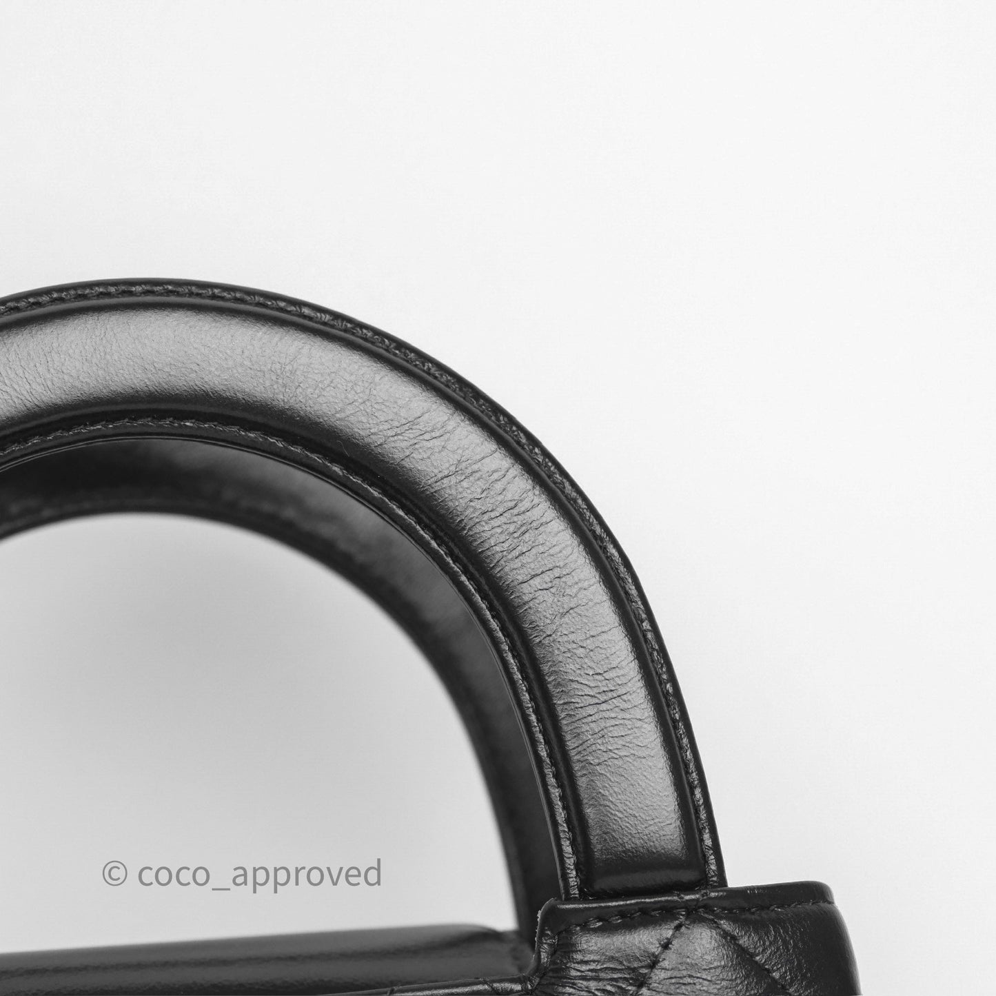 Chanel Kelly Bag Quilted Black Shiny Crumpled Calfskin Aged Gold Hardware