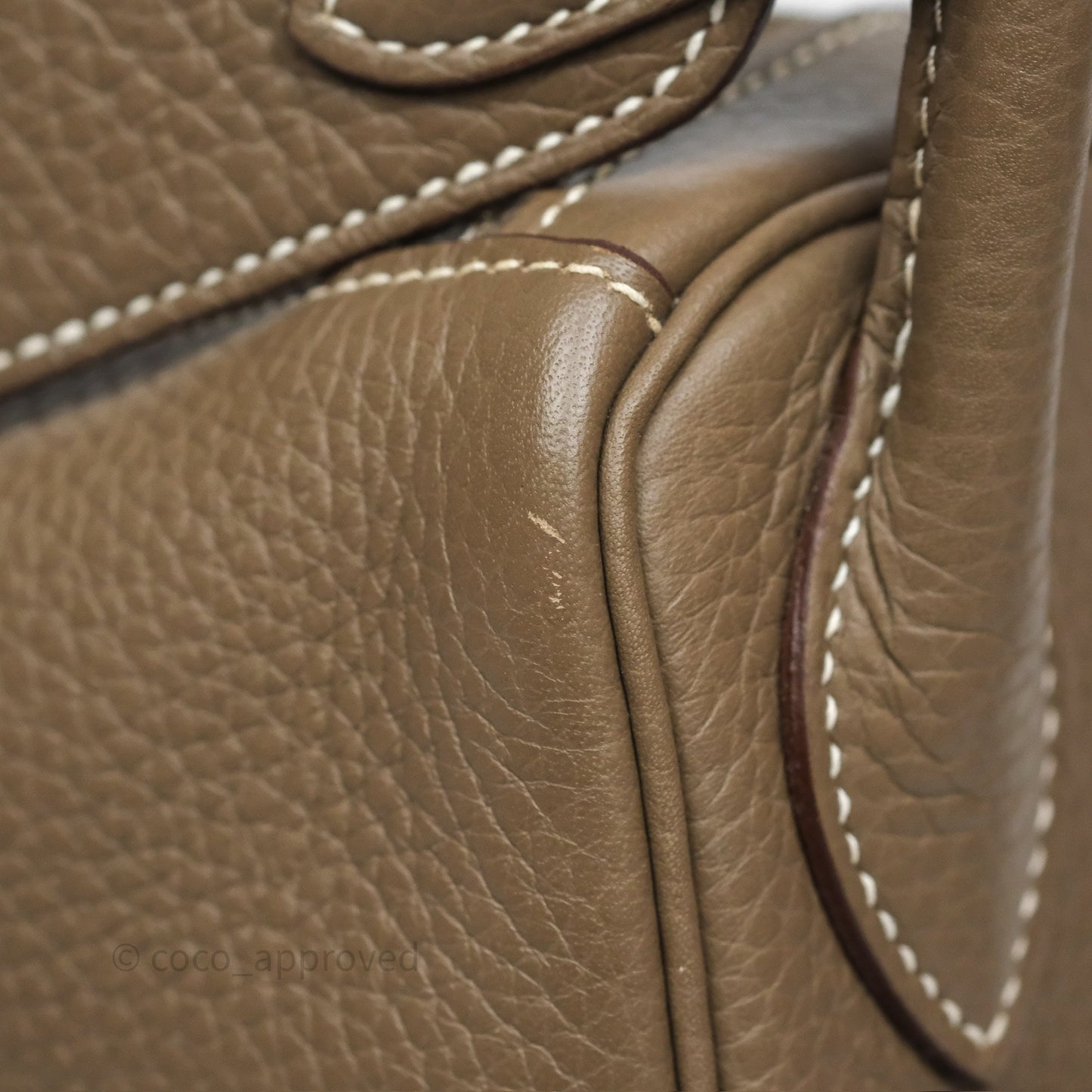 Hermès Lindy 30 Etoupe 18 Clemence Palladium Hardware