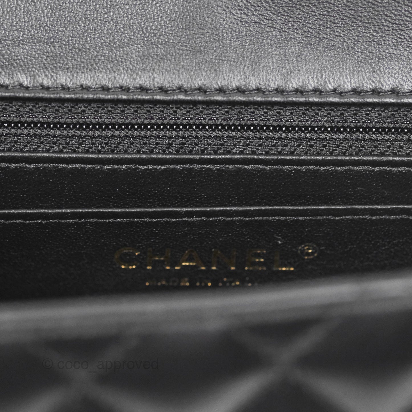 Chanel Quilted Mini Square Flap Black Lambskin Gold Hardware
