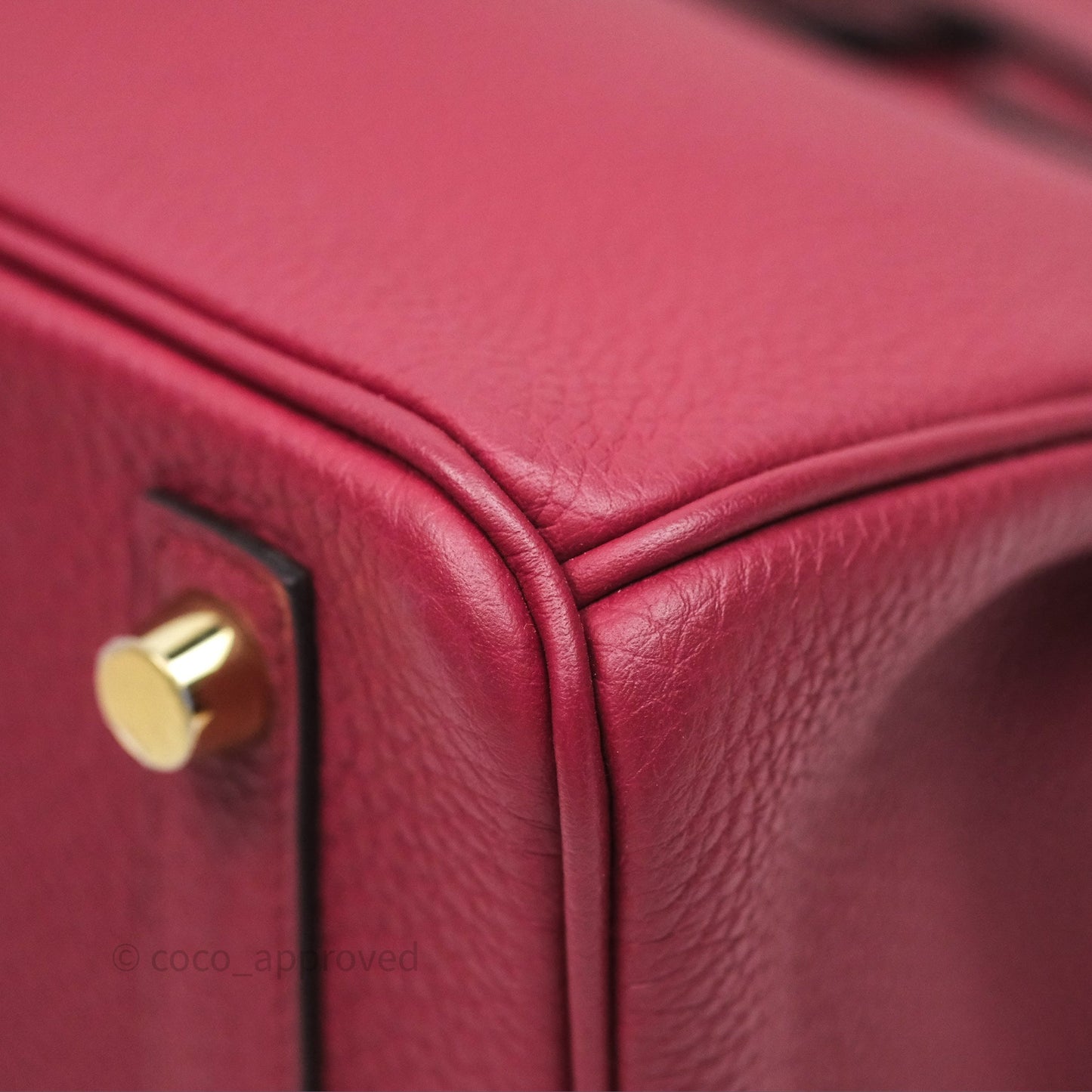 Hermès Birkin 25 Retourne Rouge Grenat Togo Gold Hardware