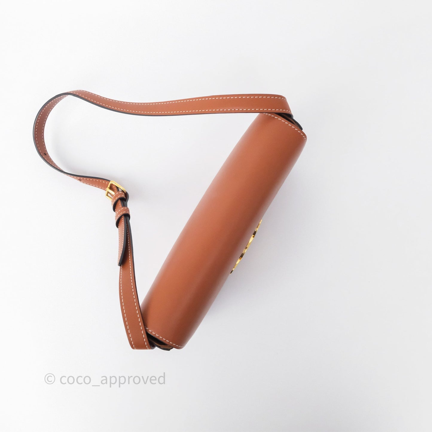 Celine Triomphe Shoulder Bag Tan Calfskin