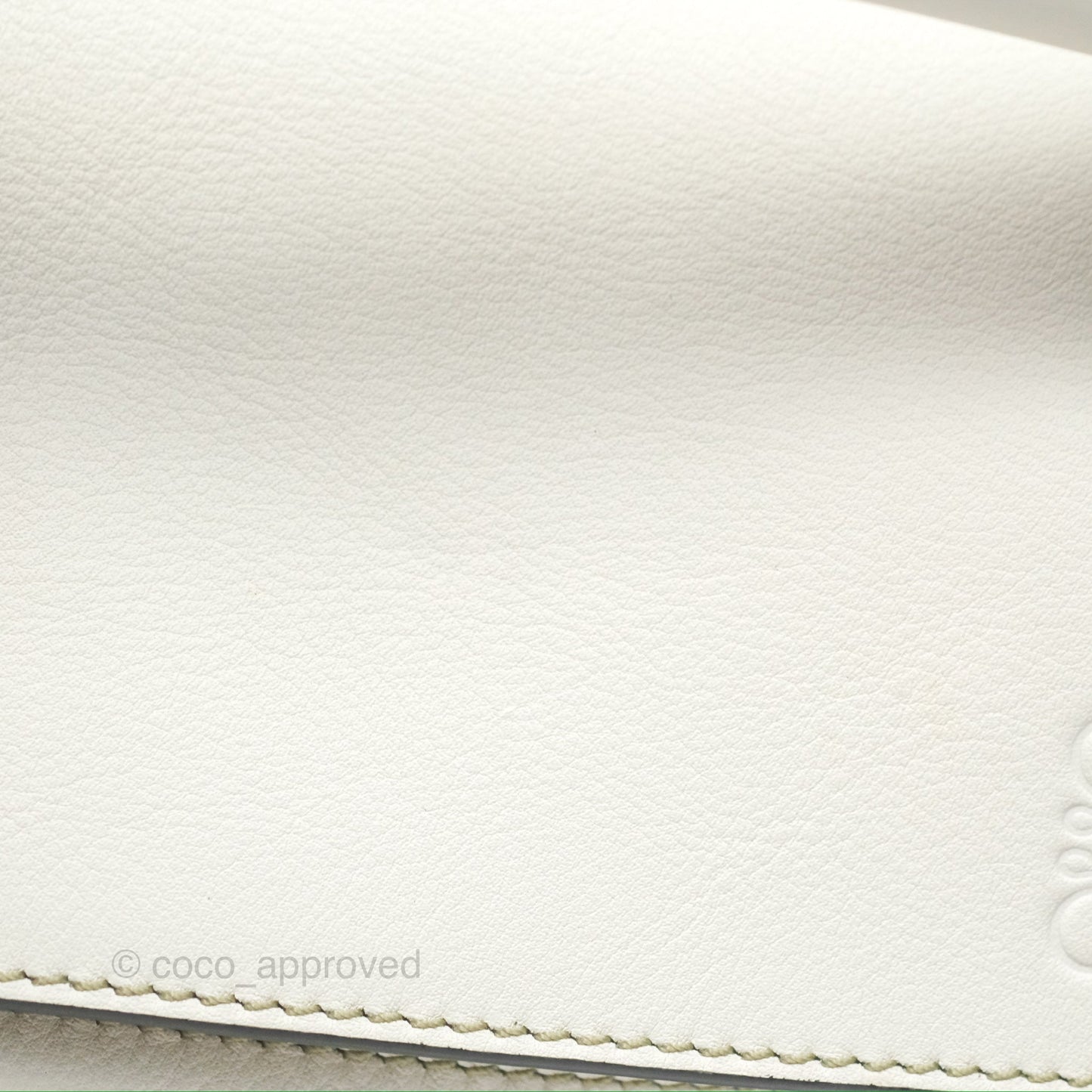 Loewe Small Puzzle Bag Soft White/ Rosemary Calfskin Silver Hardware