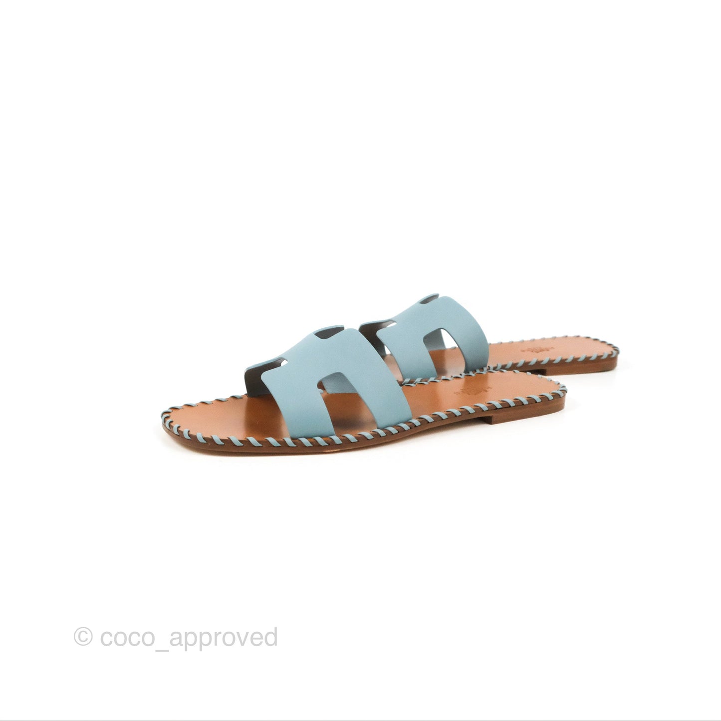 Hermès Oran Sandals in Bleu Size 38.5