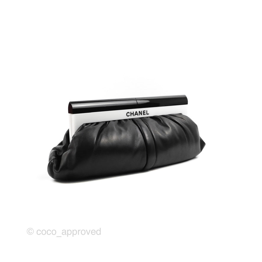 Chanel Puffy Clutch Black