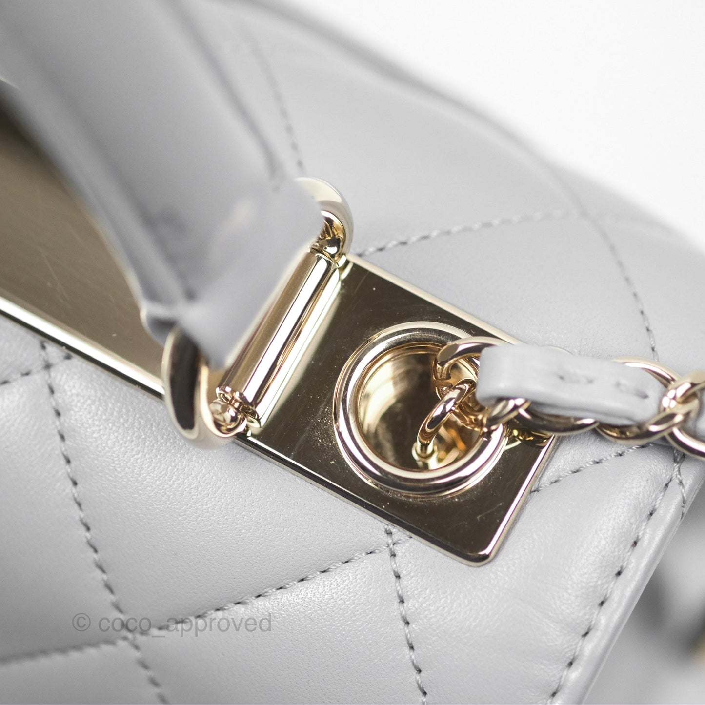Chanel Small Trendy CC Grey Lambskin Gold Hardware