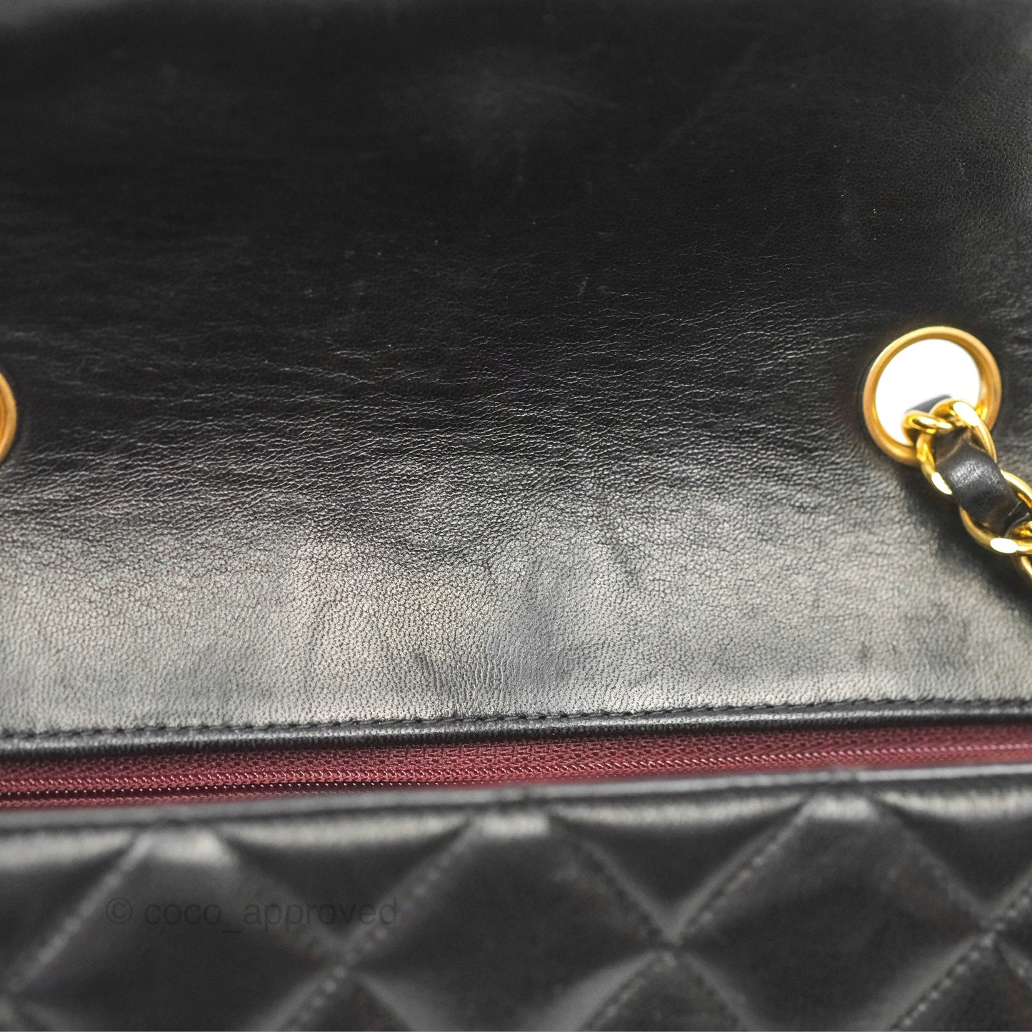 Chanel Vintage Small Quilted Classic Diana Flap Bag Black Lambskin 24K Gold Hardware