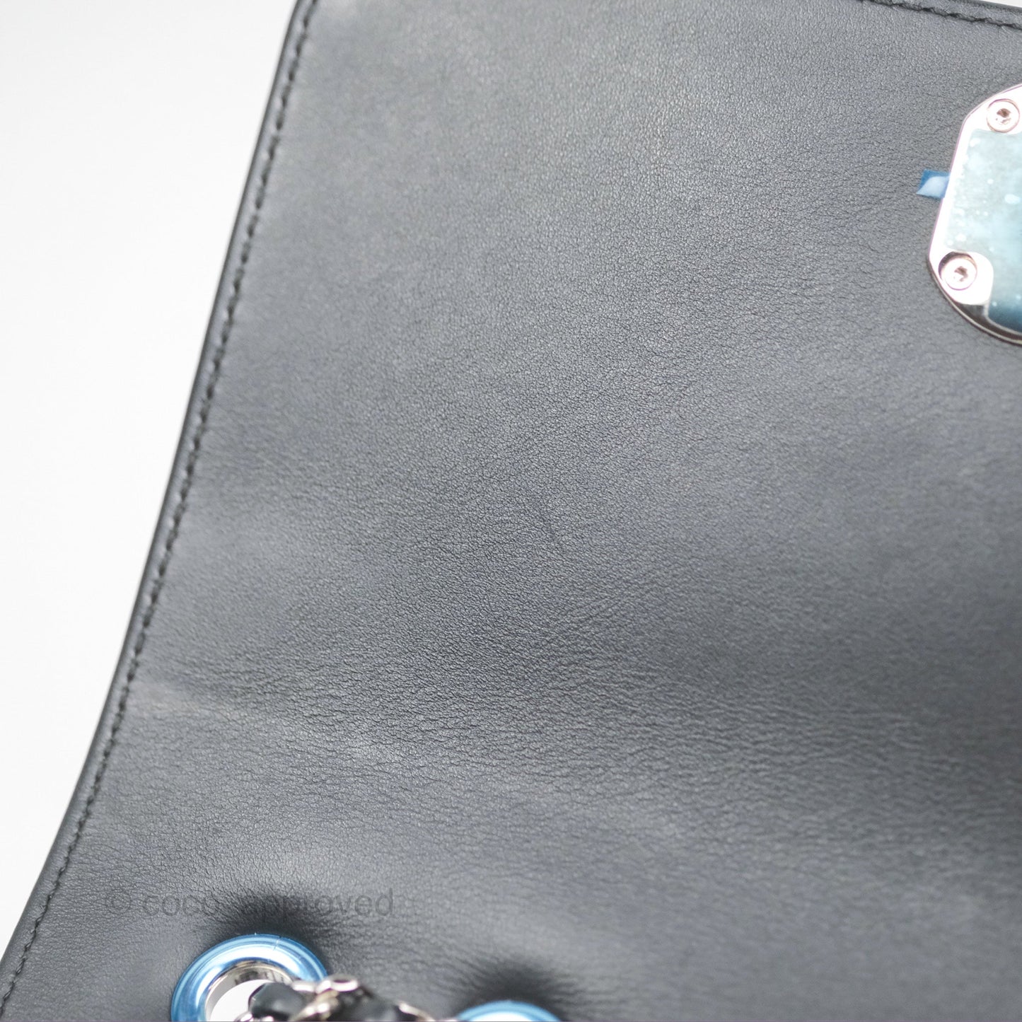 Chanel Small Flap Coco Boy Black Patent Silver Hardware