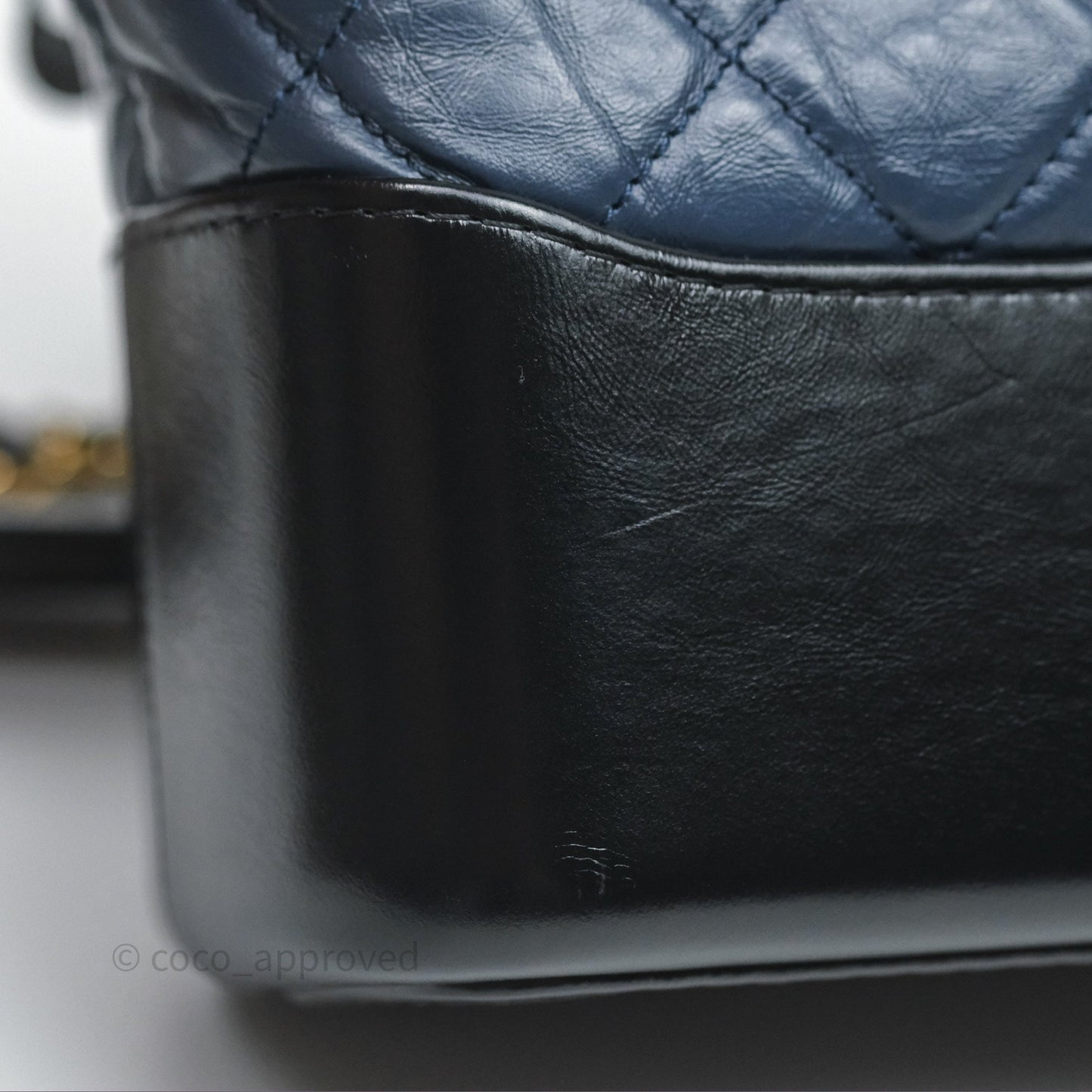 Chanel New Medium Gabrielle Hobo Quilted Navy Black Aged Calfskin