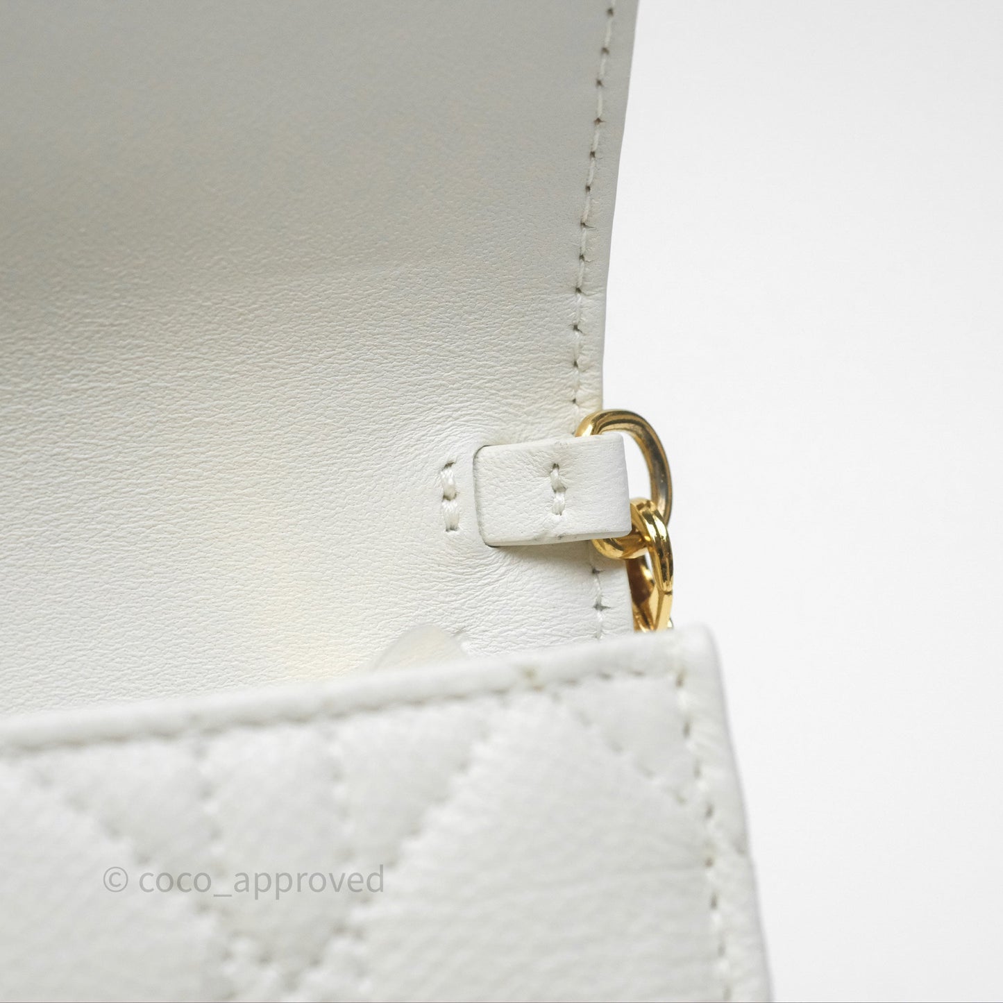 Dior Caro Pouch with Chain Latte Supple Cannage Calfskin