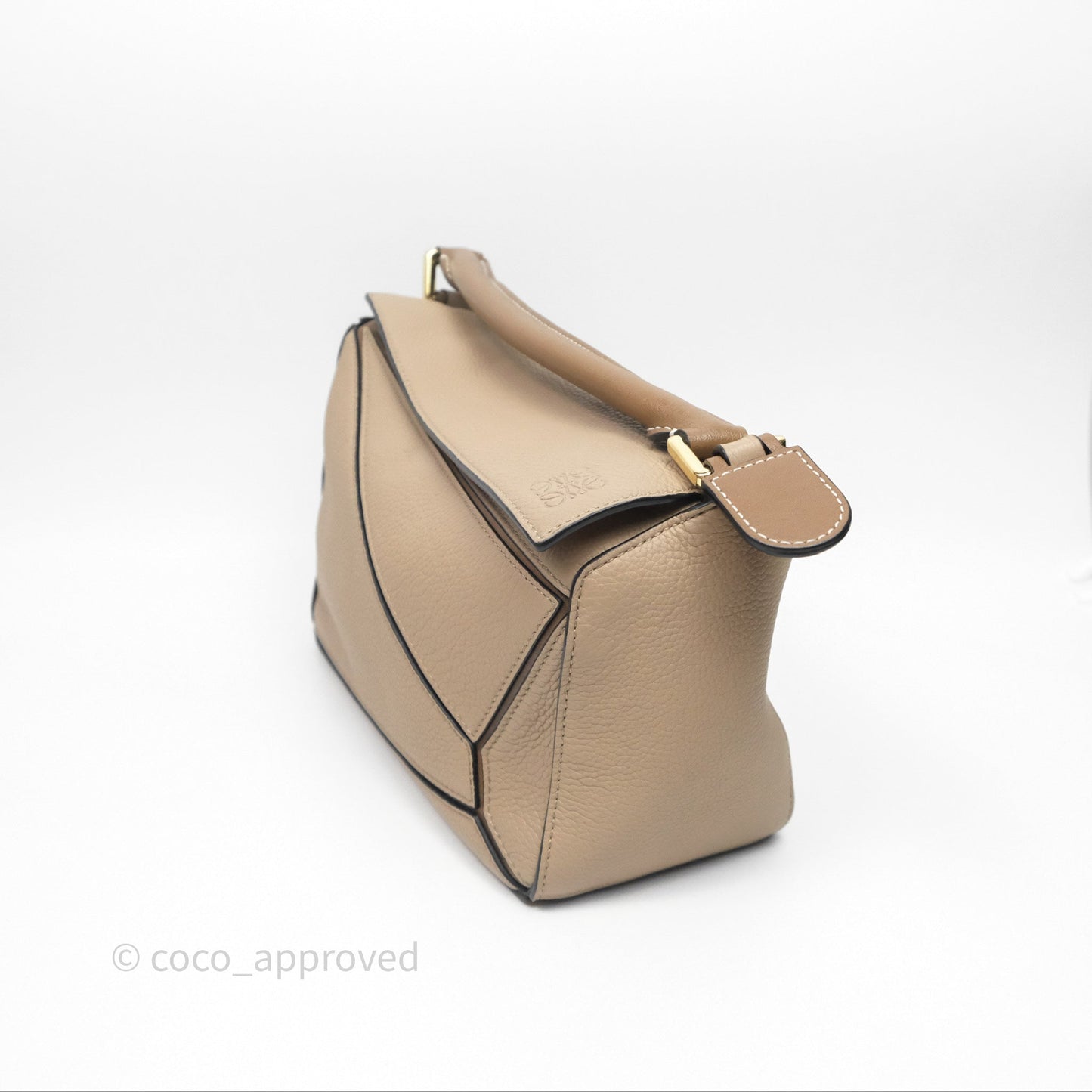 Loewe Small Puzzle Bag Sand Mink Grained Calfskin