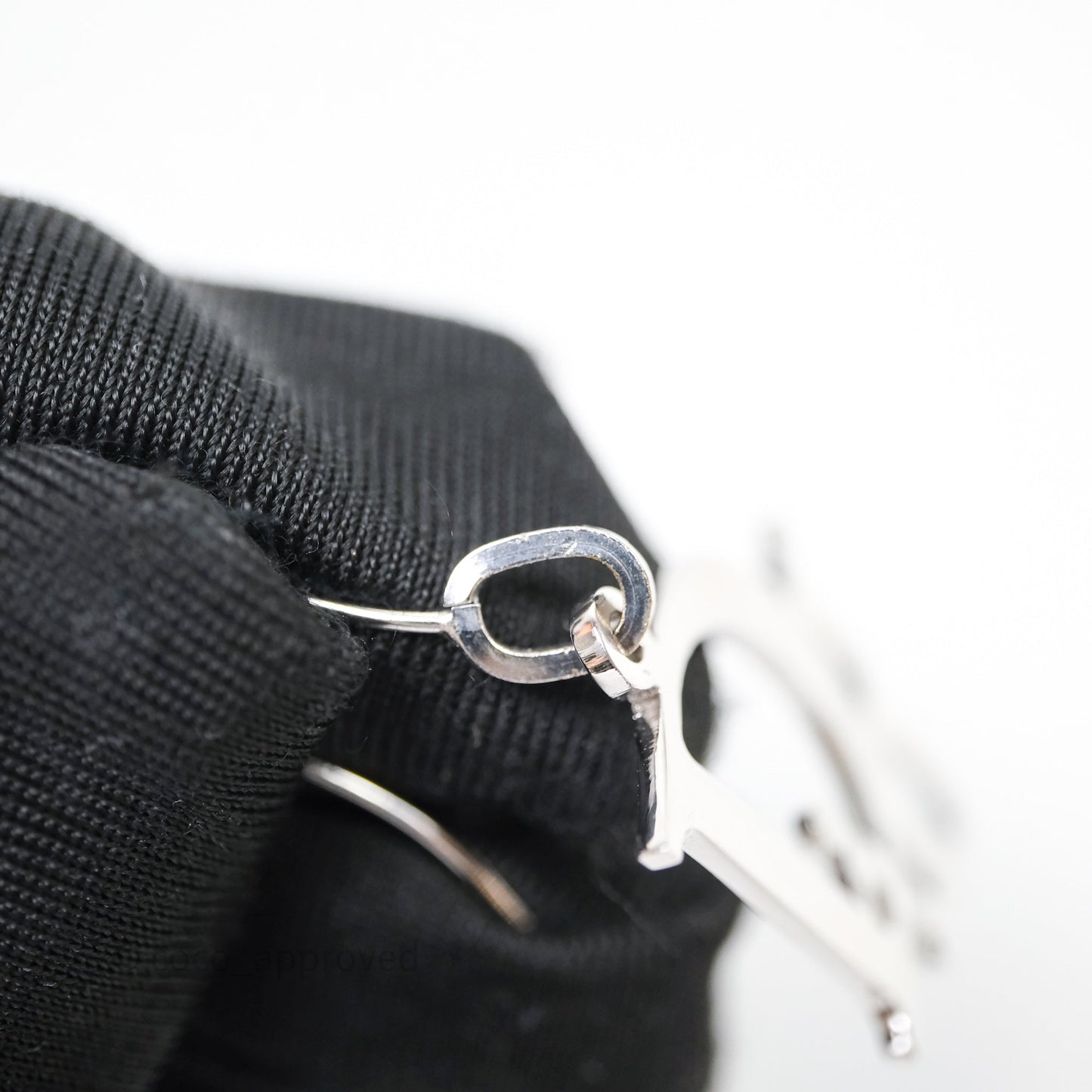 Christian Dior Drop CD Earrings Silver Tone