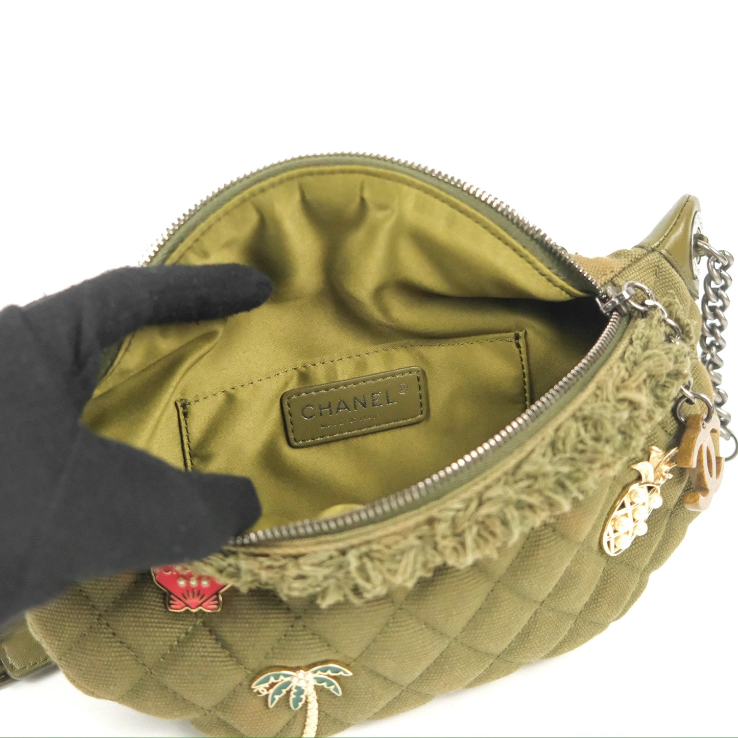 Chanel Coco Cuba Charms Waist Bag Khaki 17C